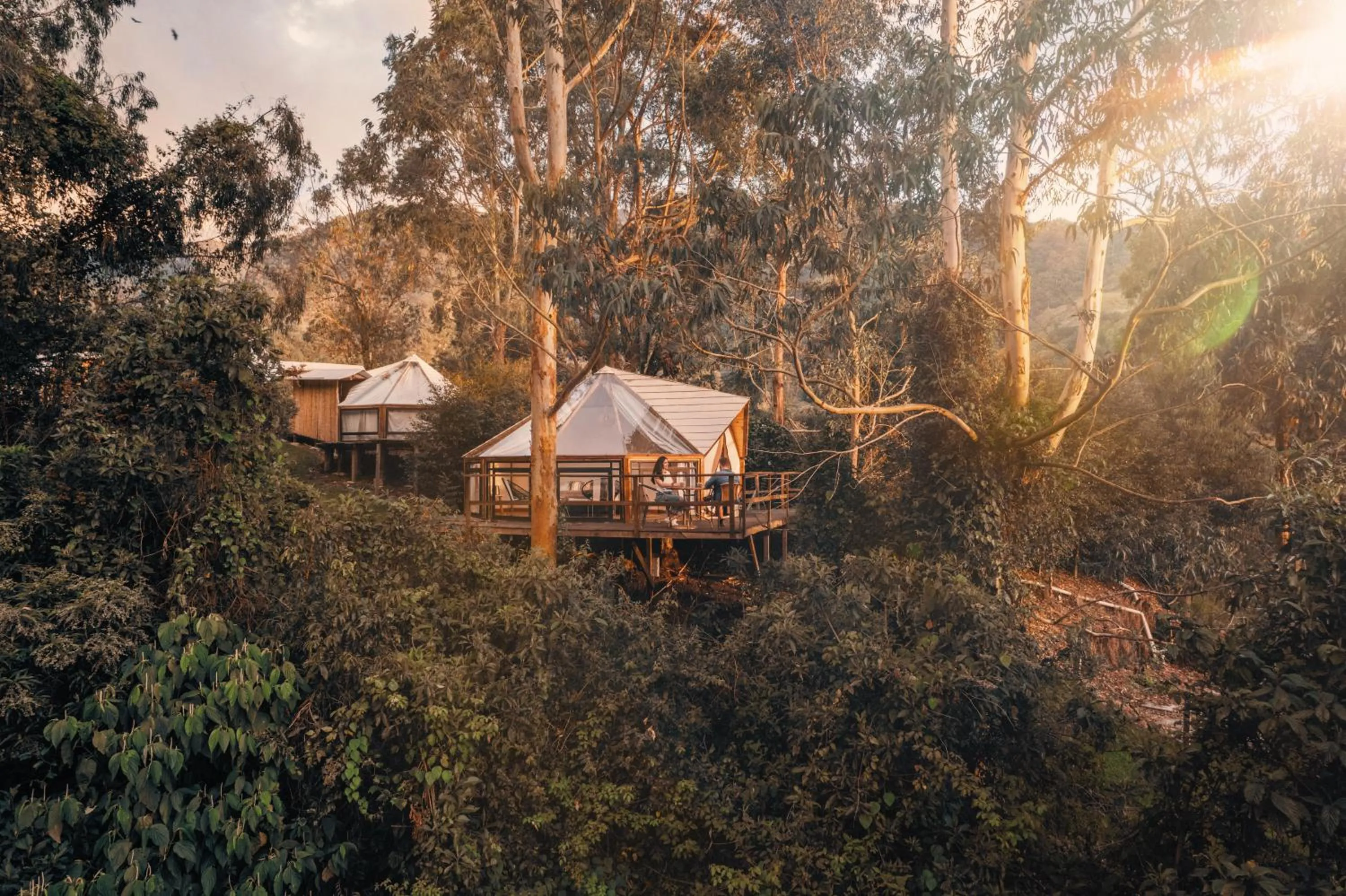 Bird's eye view in Glamping Lumbre