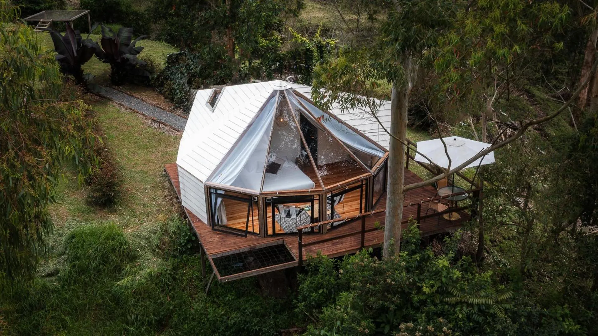 Bird's eye view in Glamping Lumbre