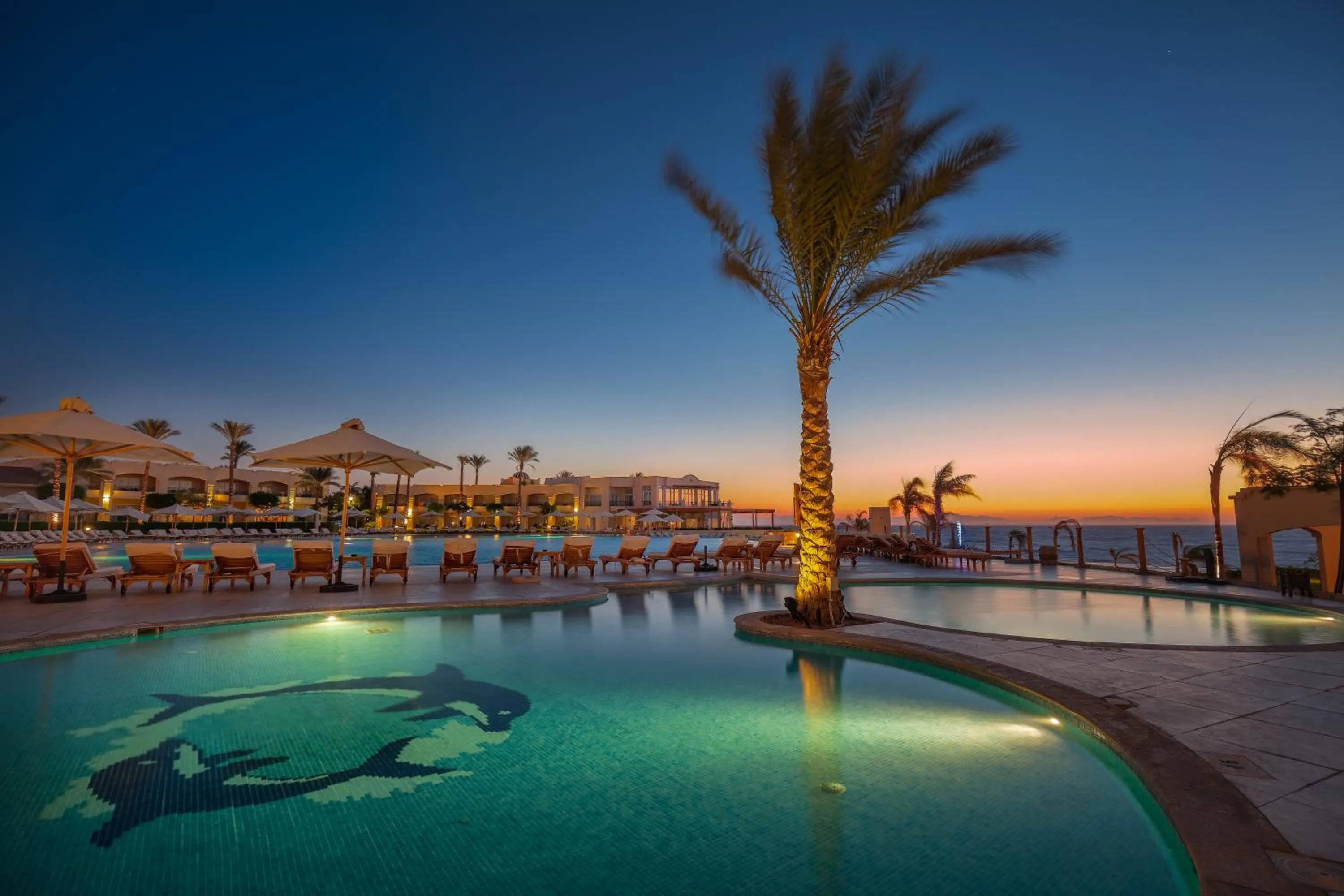 Pool view in Cleopatra Luxury Resort Sharm El Sheikh