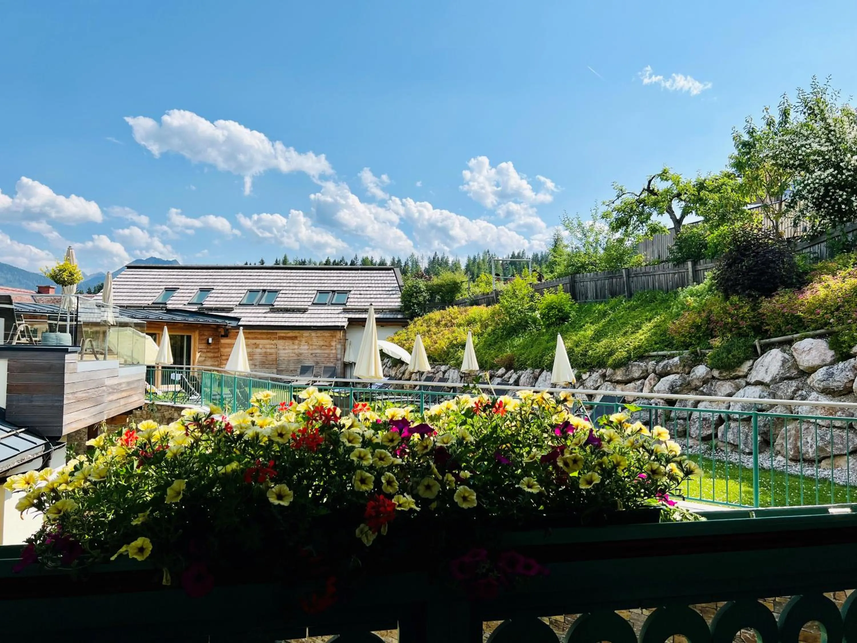 Inner courtyard view in Hotel Annelies