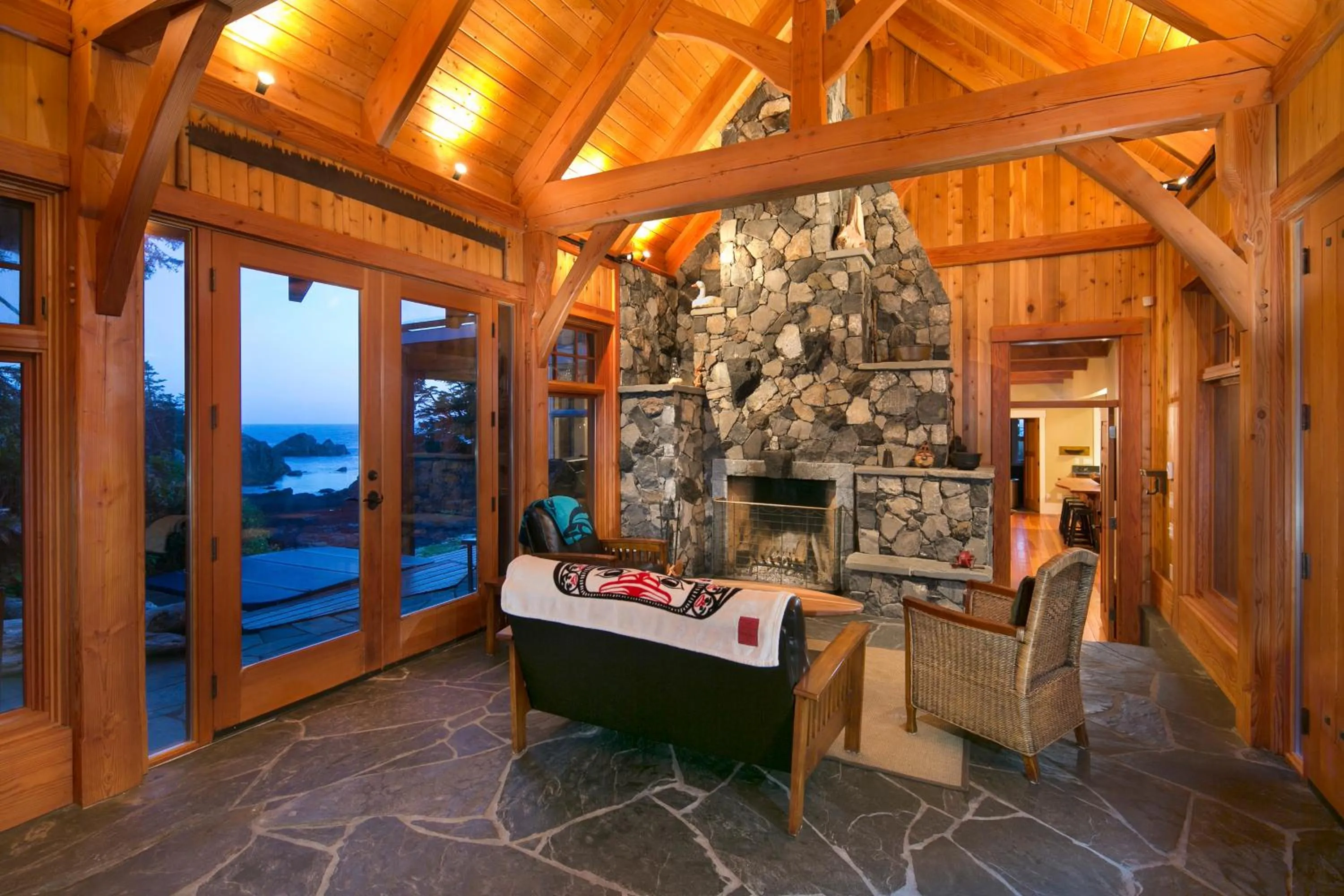 Seating area in Black Rock Beach House