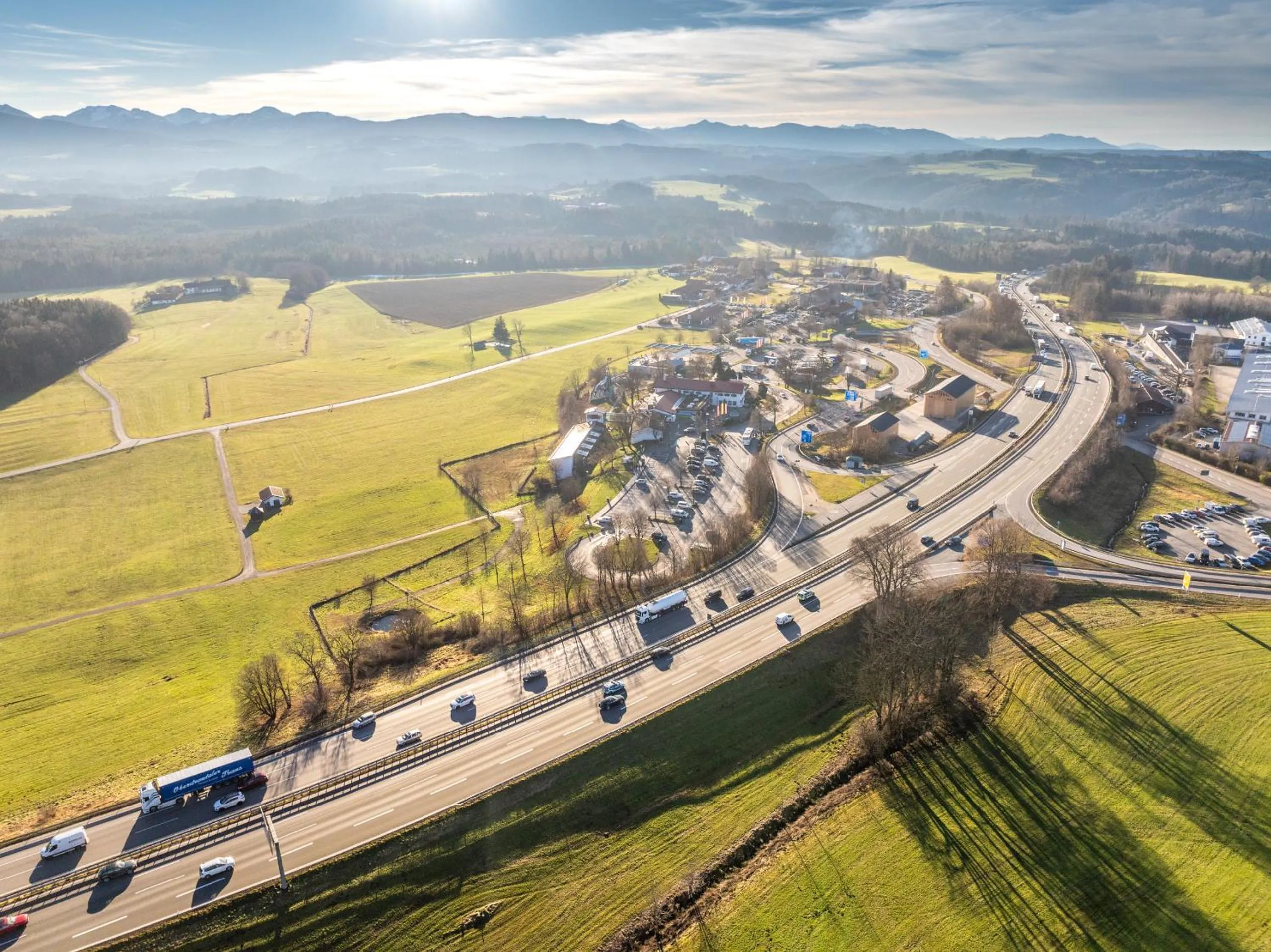 Bird's eye view in Coffee Fellows Hotel Irschenberg Süd
