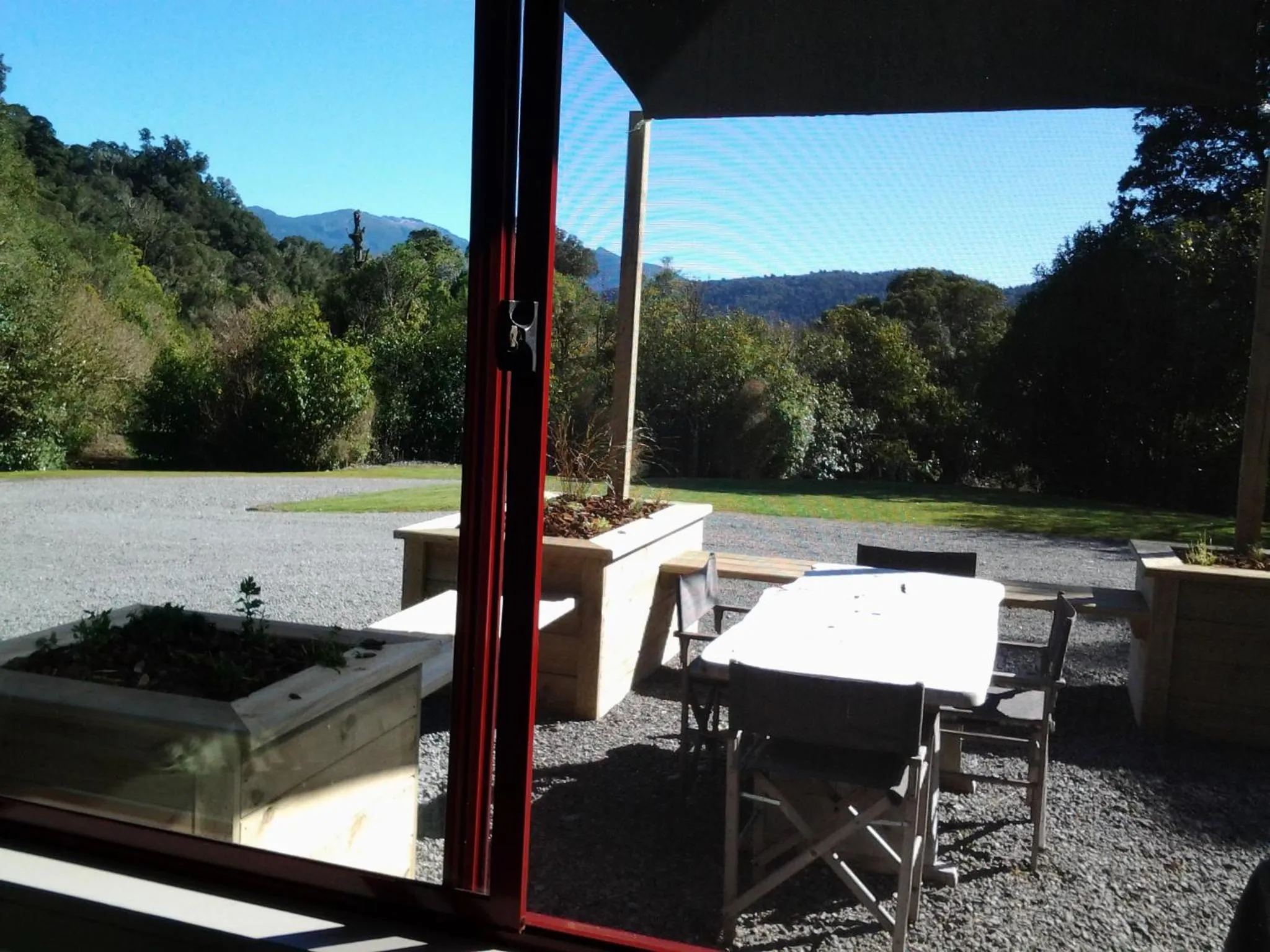 Patio in Jackson's Retreat Alpine Holiday Park