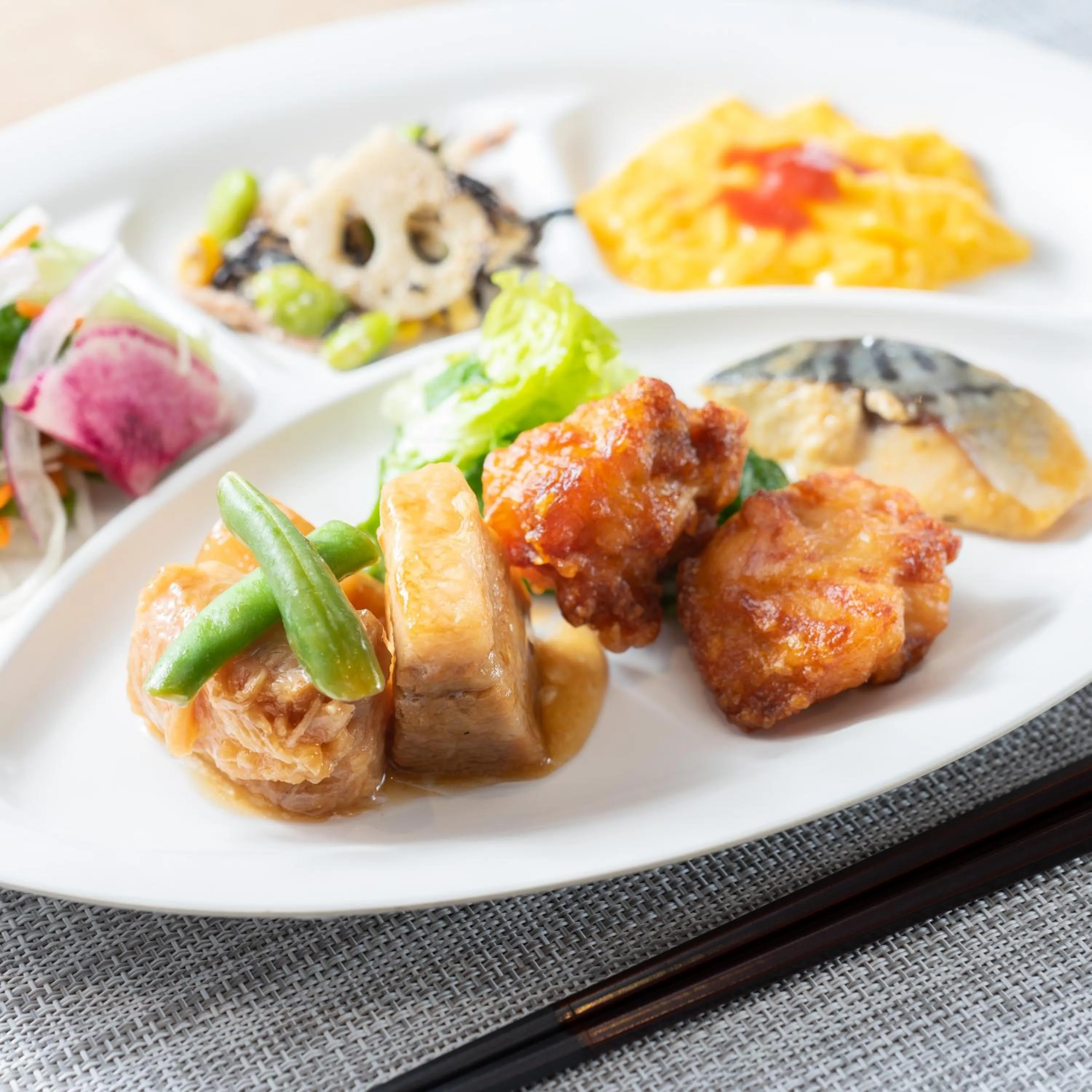 Buffet breakfast in Super Hotel Tottori Ekimae