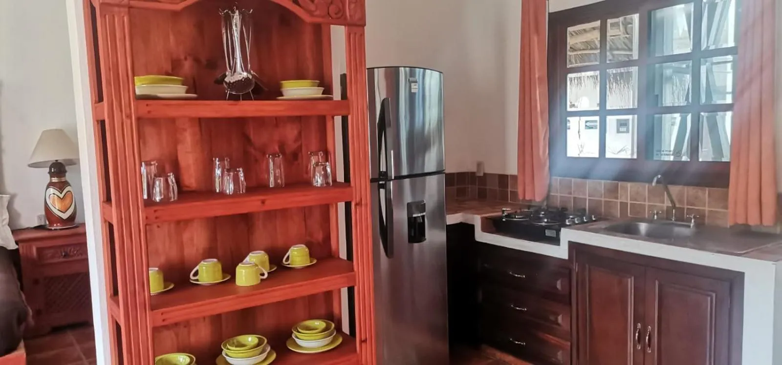 Kitchen or kitchenette in Villas Amalia Hotel