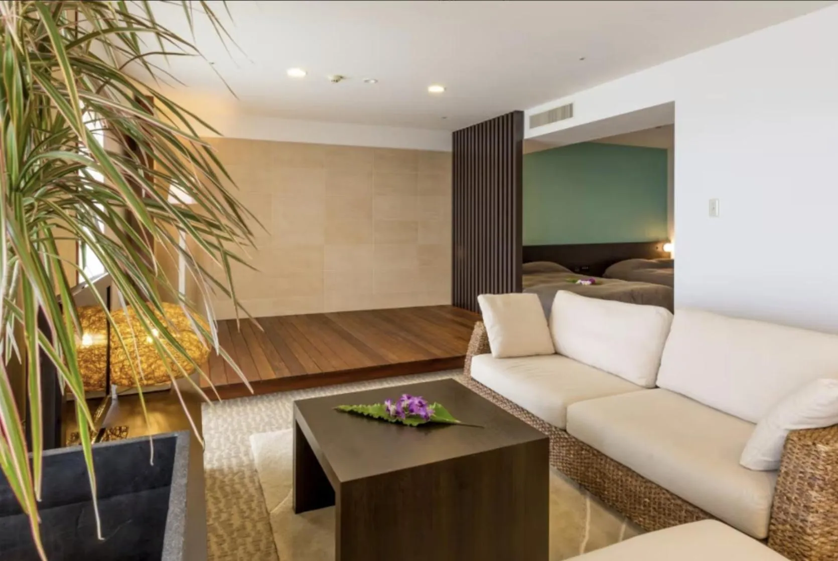 Living room in EM Wellness Kurashinohakko Lifestyle Resort