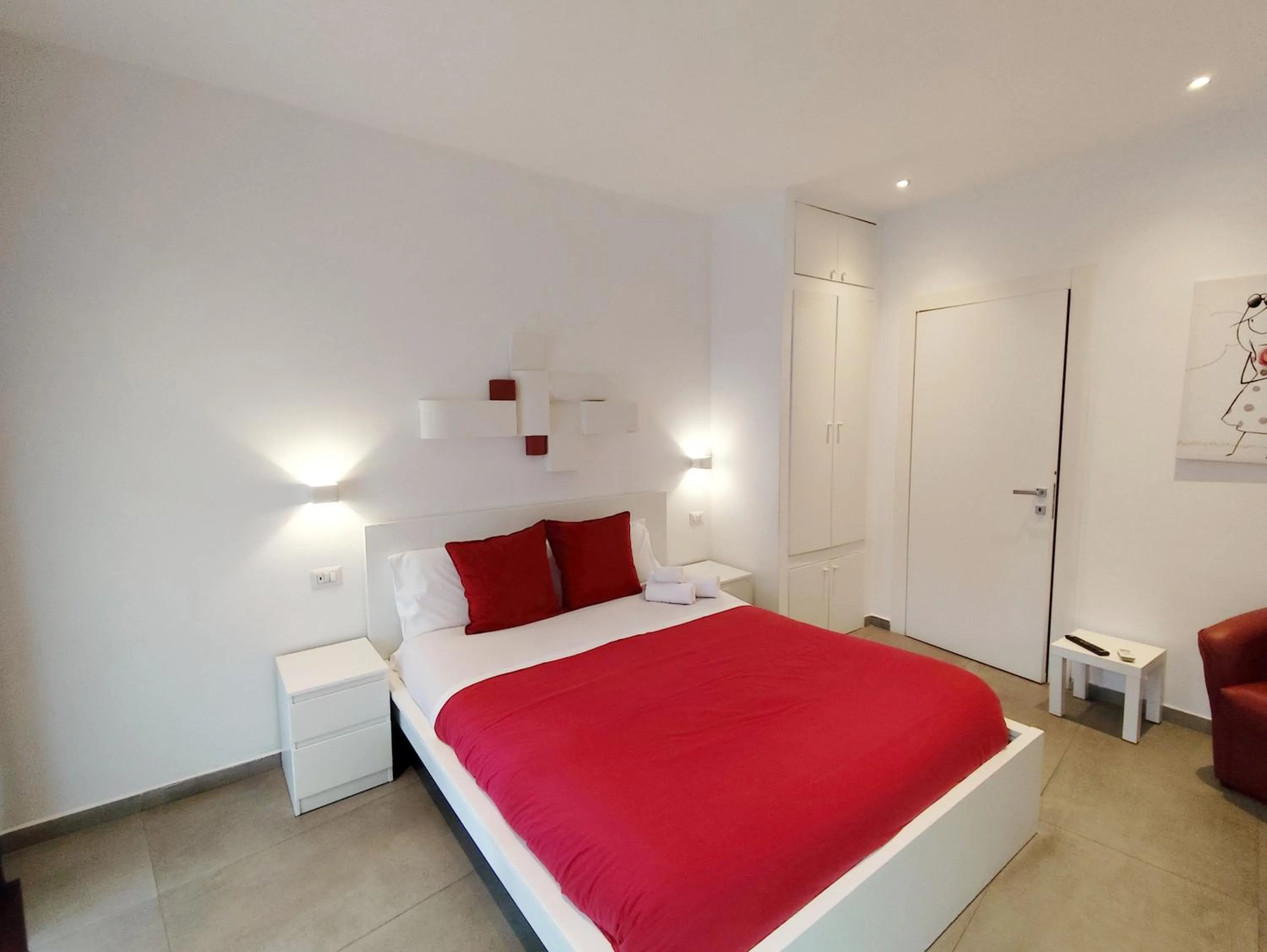 Bed in Palazzo Verdi Holiday Viterbo