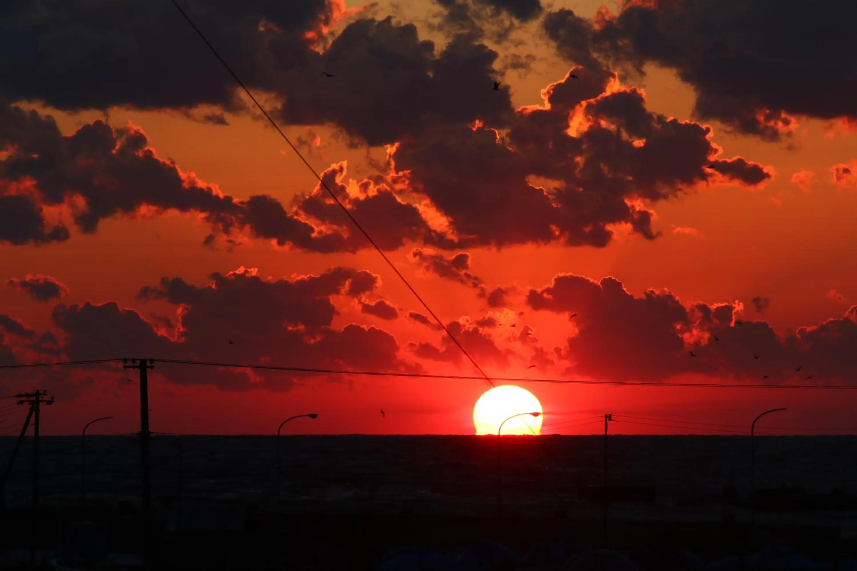 Sunrise in Teshio Onsen Yubae