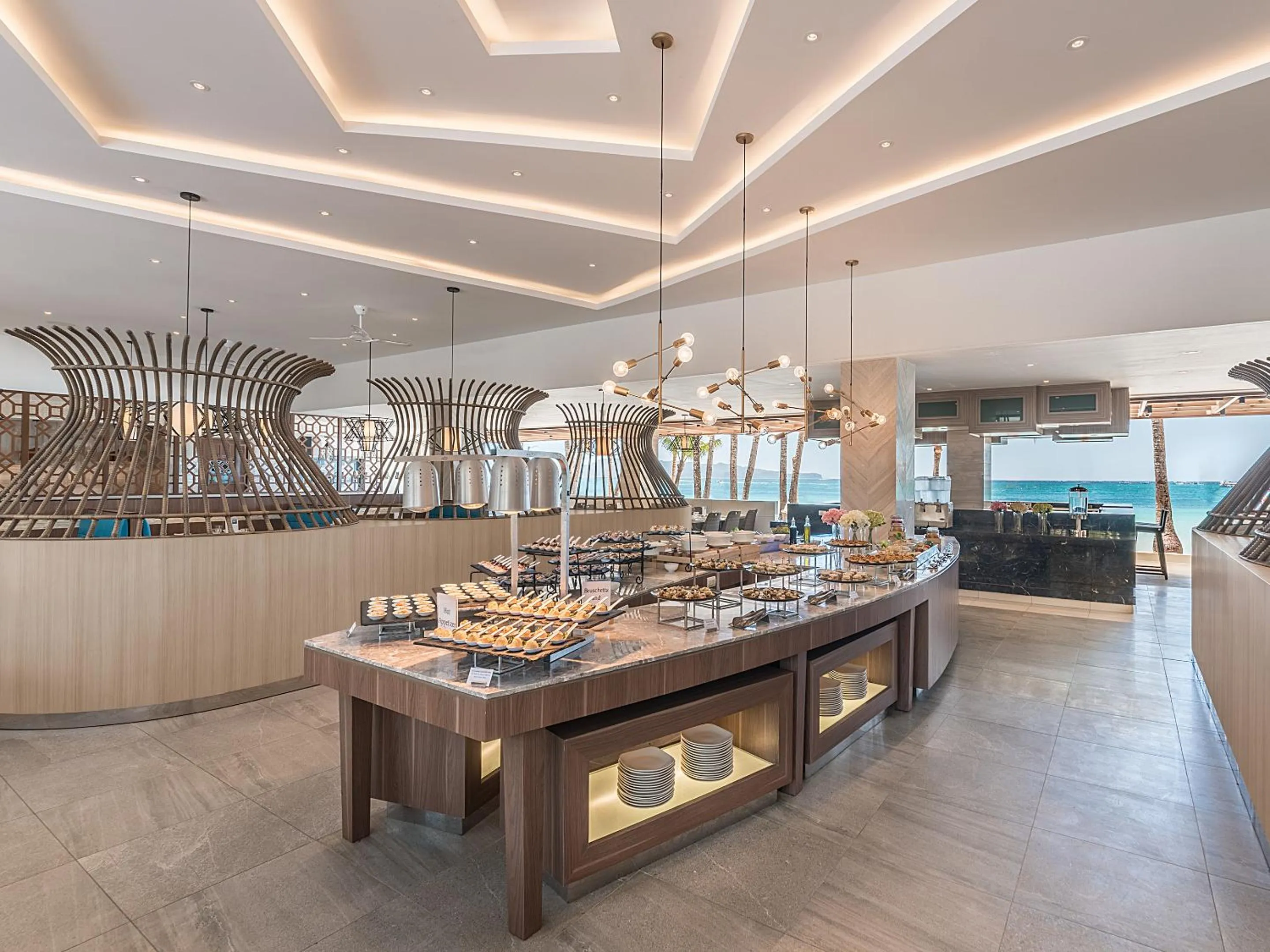 Buffet breakfast in Henann Palm Beach Resort