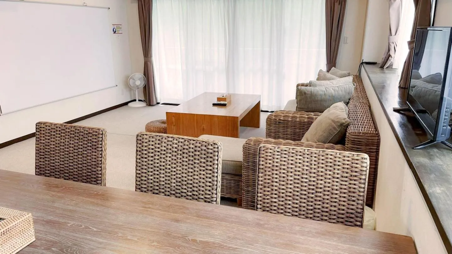 Living room in Scallop Beach Condominium