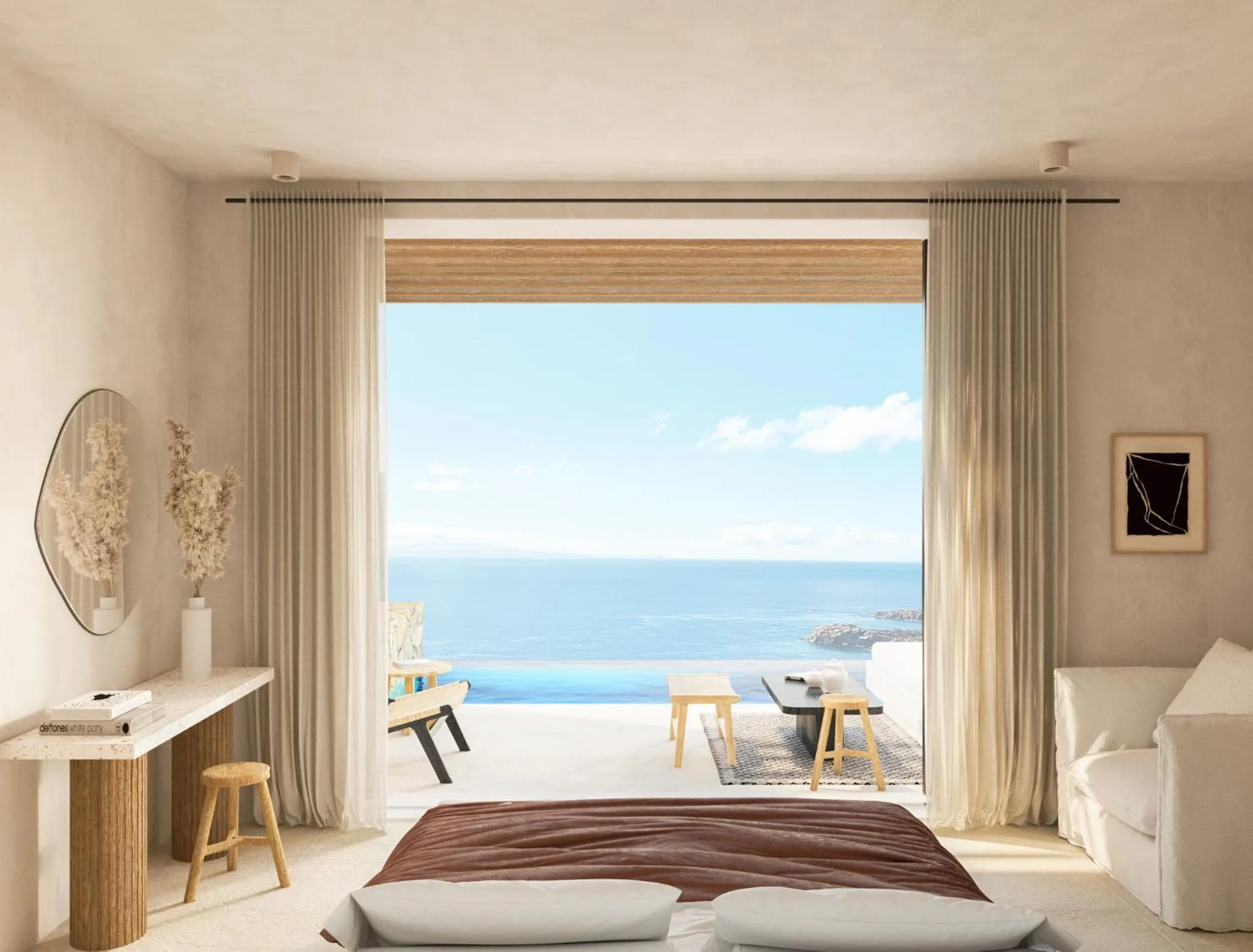 Sea view, Bed in Eden View Suites & Villas