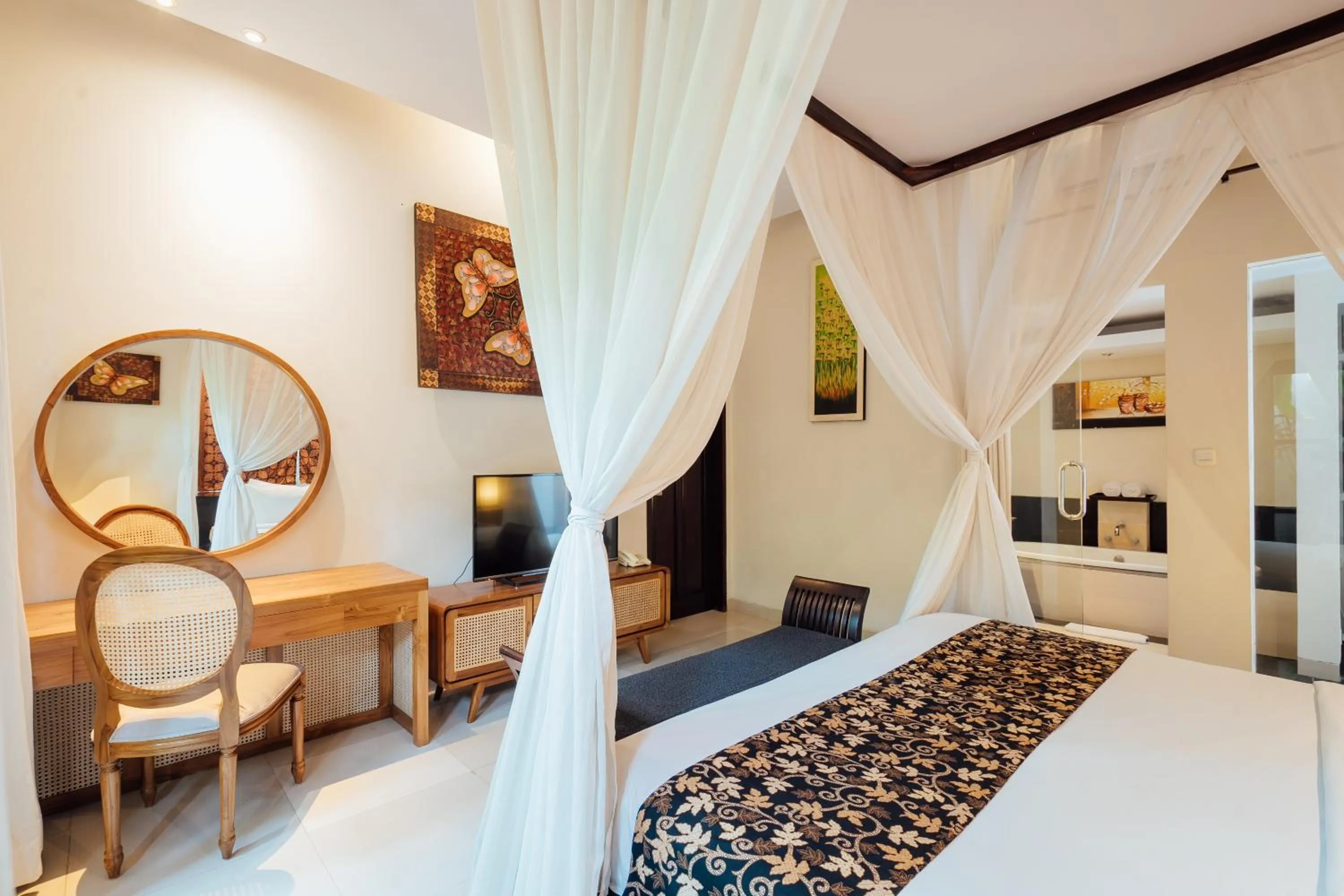 Bed in The Bidadari Villas and Spa Umalas - Seminyak