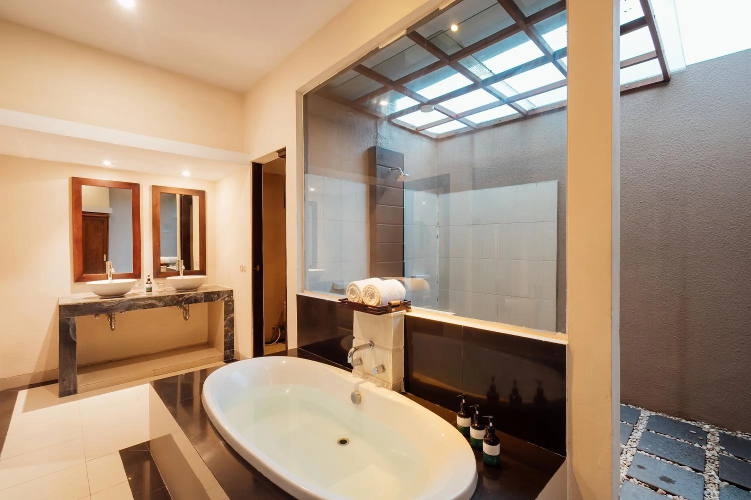 Shower in The Bidadari Villas and Spa Umalas - Seminyak