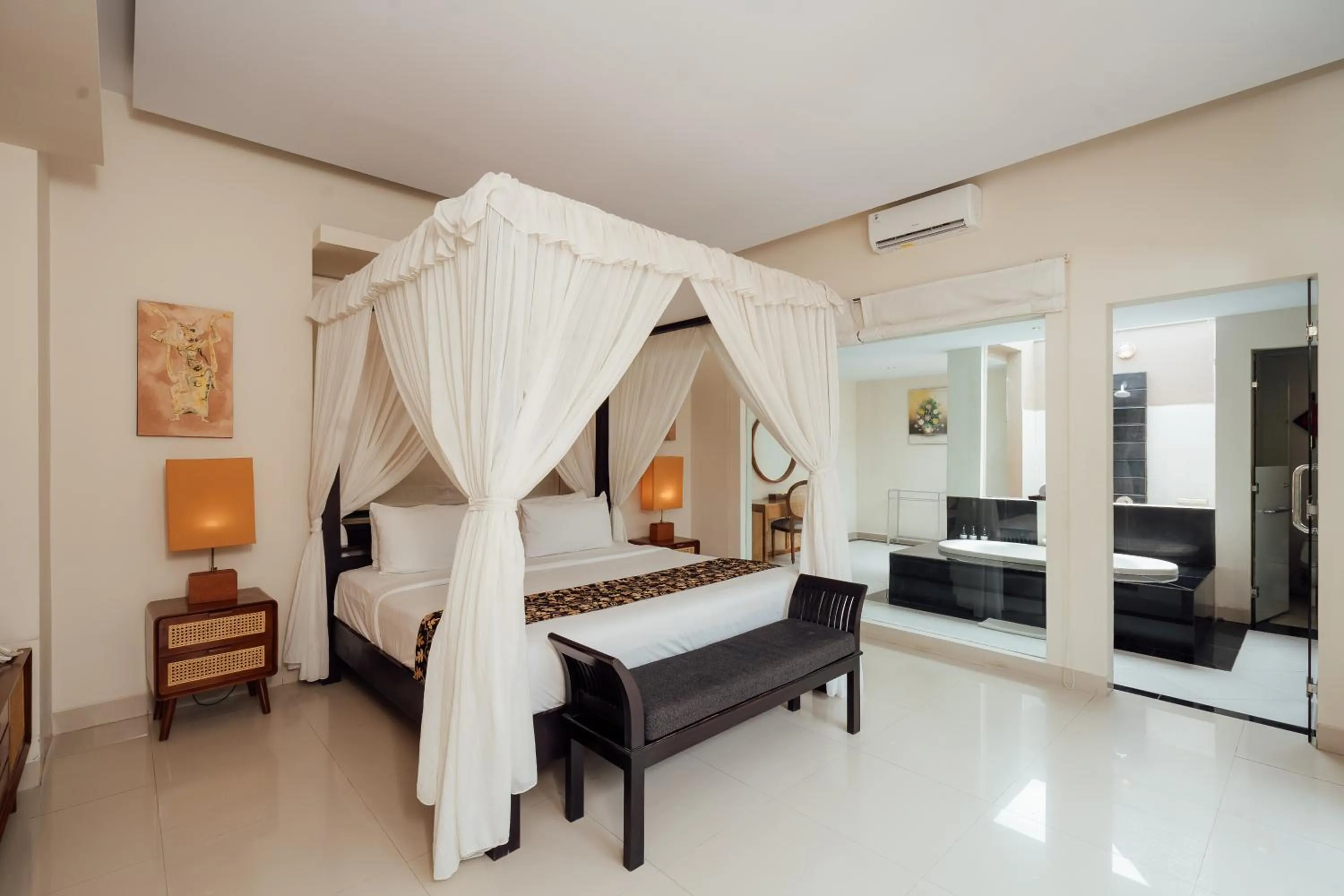 Bed in The Bidadari Villas and Spa Umalas - Seminyak
