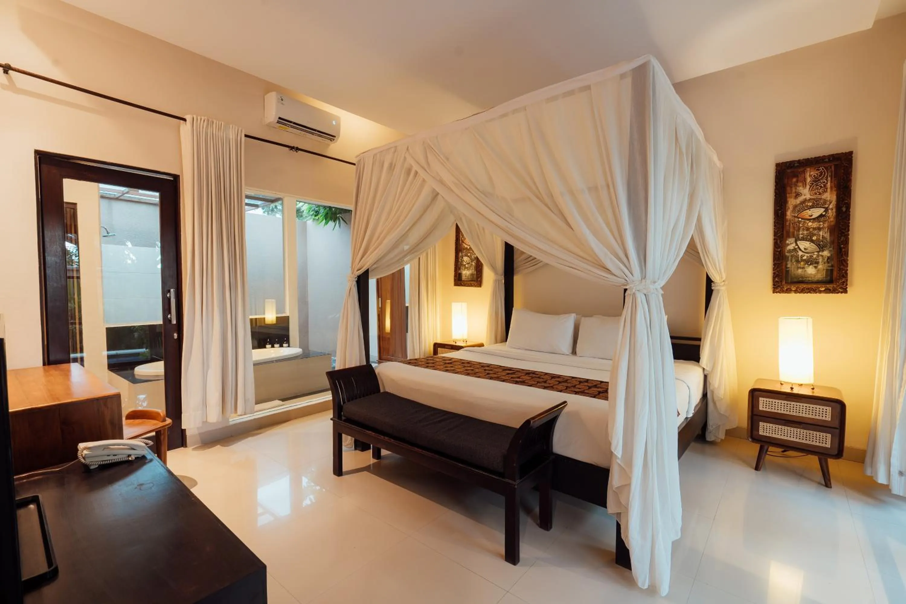 Bed in The Bidadari Villas and Spa Umalas - Seminyak