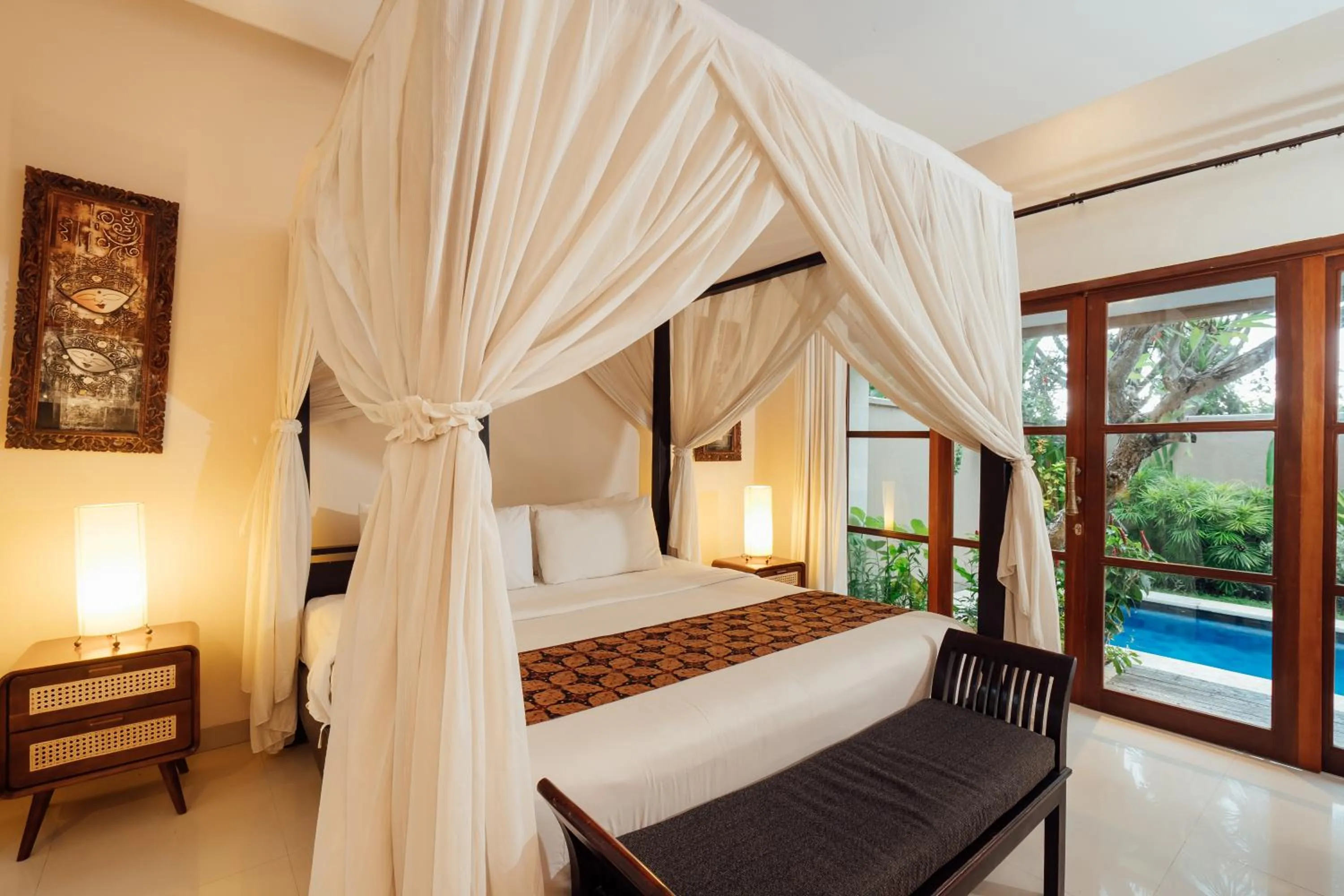 Bed in The Bidadari Villas and Spa Umalas - Seminyak