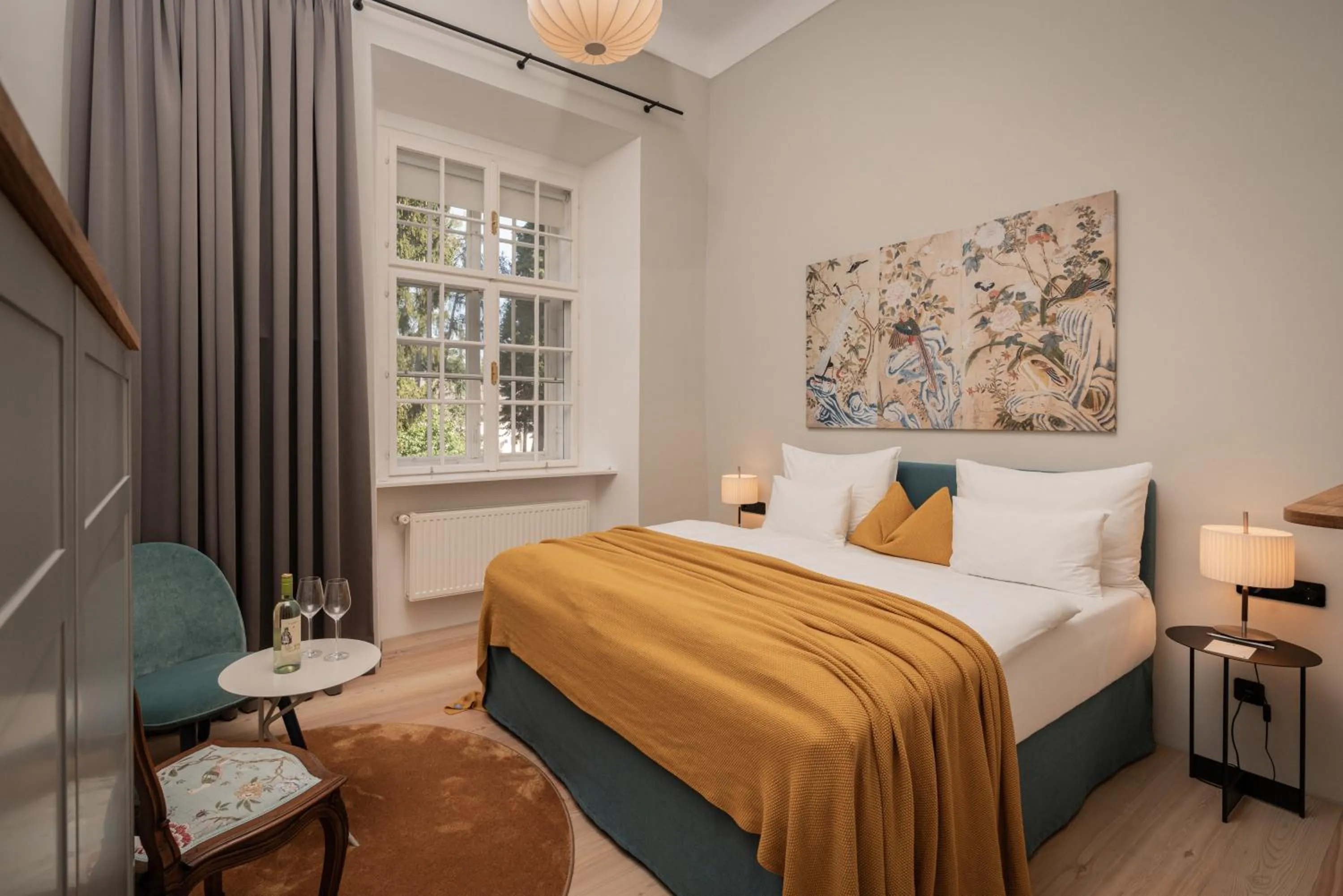 Bedroom, Bed in Boutique Hotel Zum Oberjäger, Schloss Lackenbach