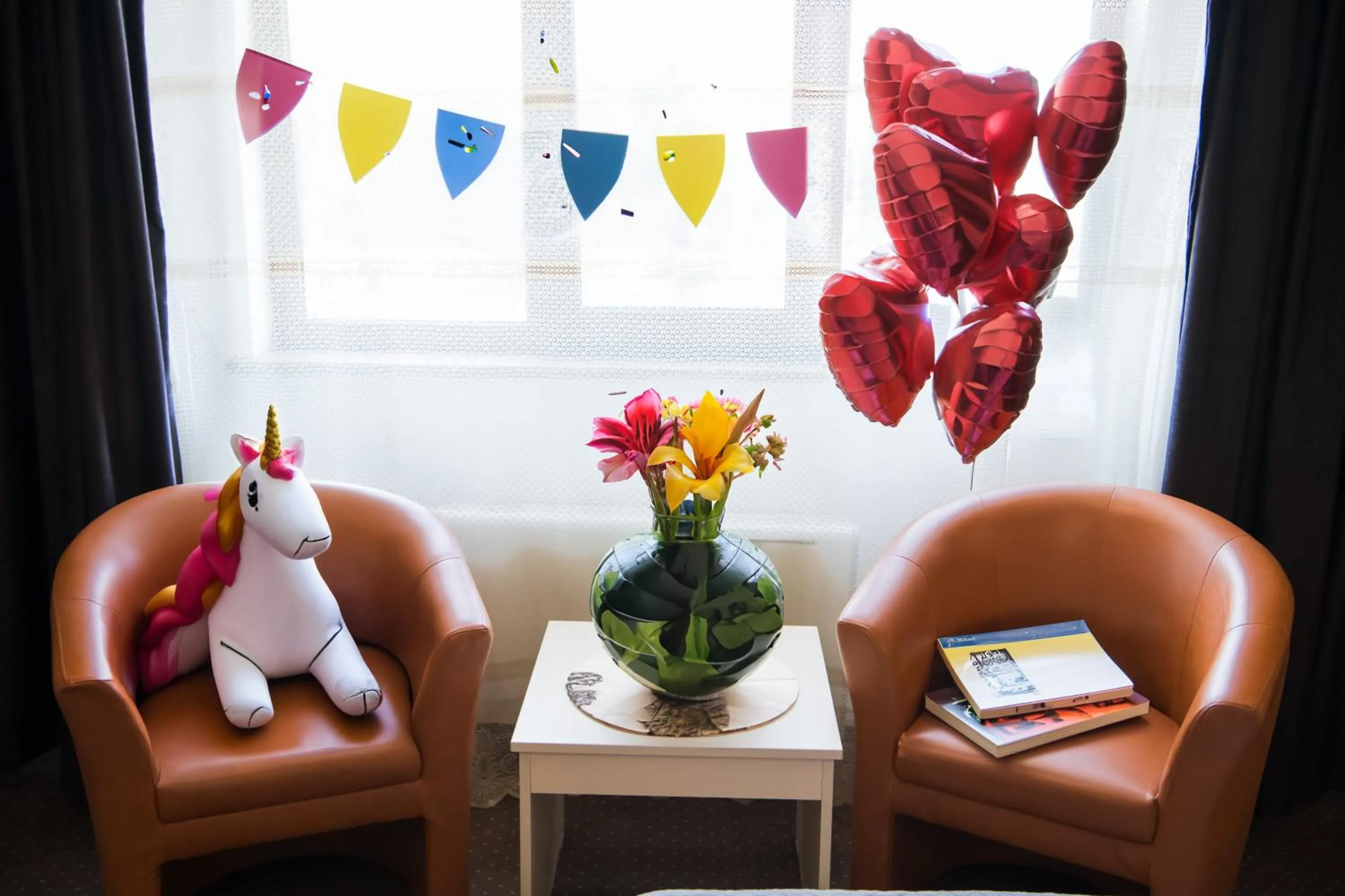 Seating area in MBI Travel Inn