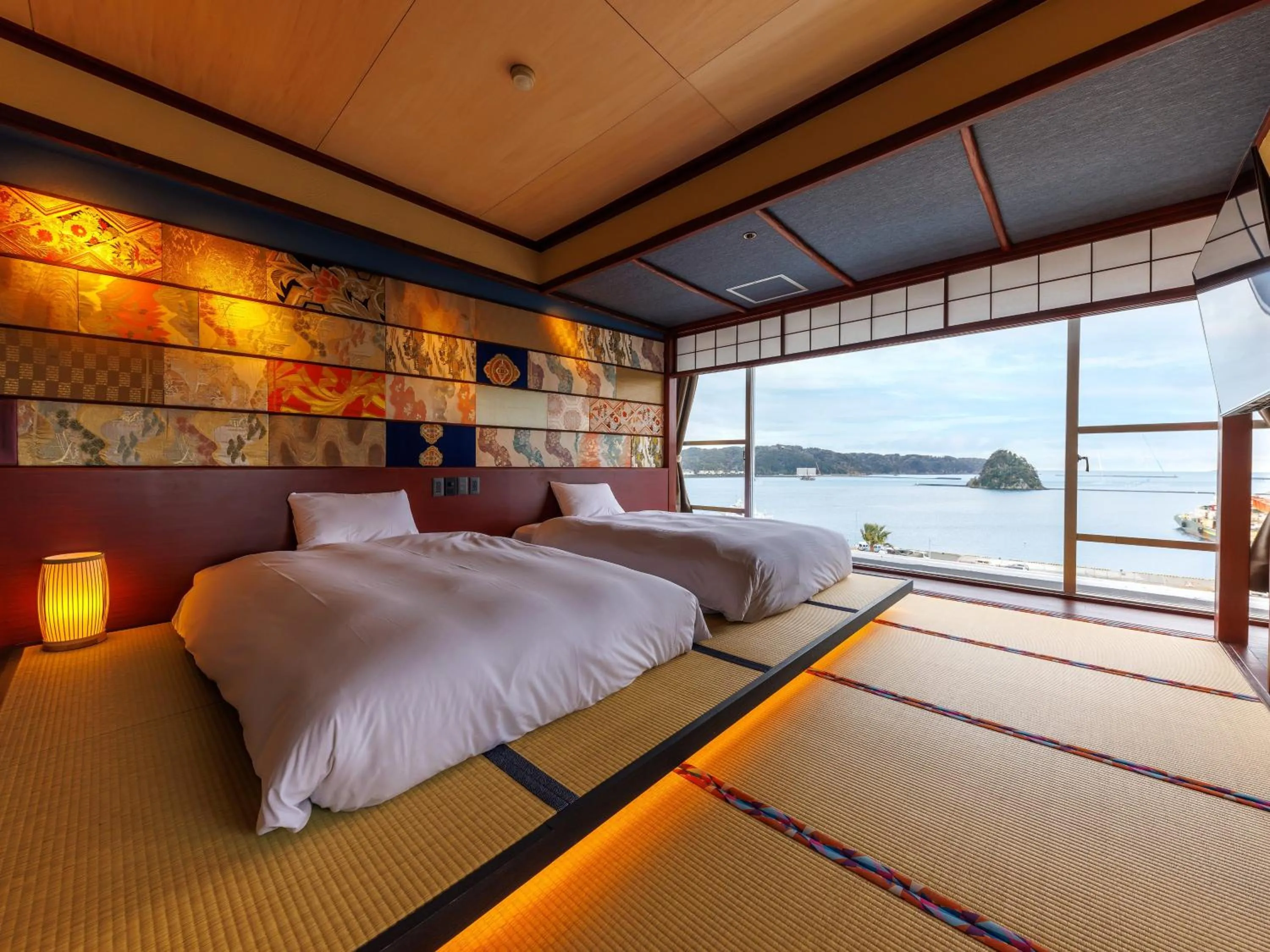 Bed in Kurofune Hotel