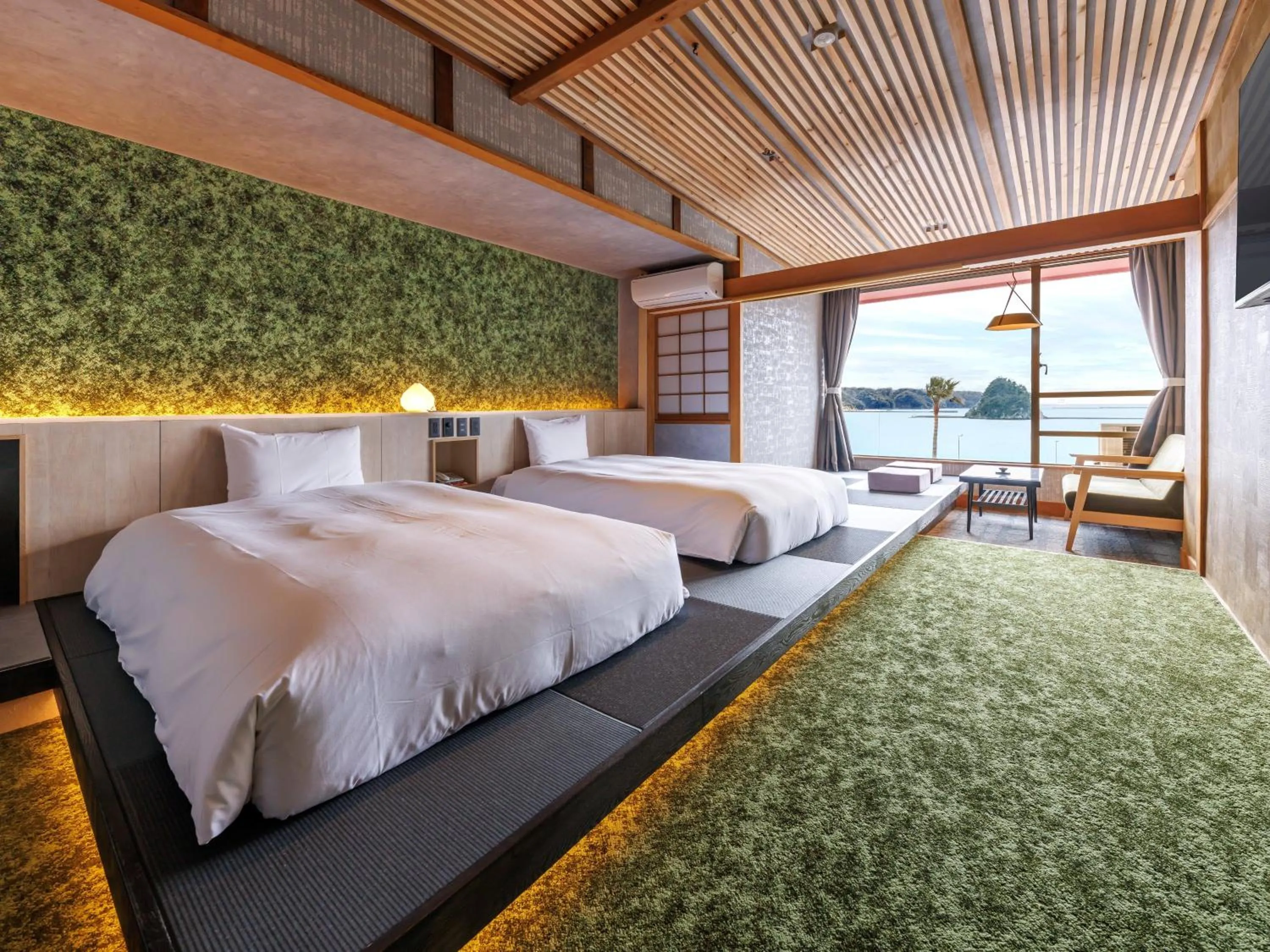 Bed in Kurofune Hotel