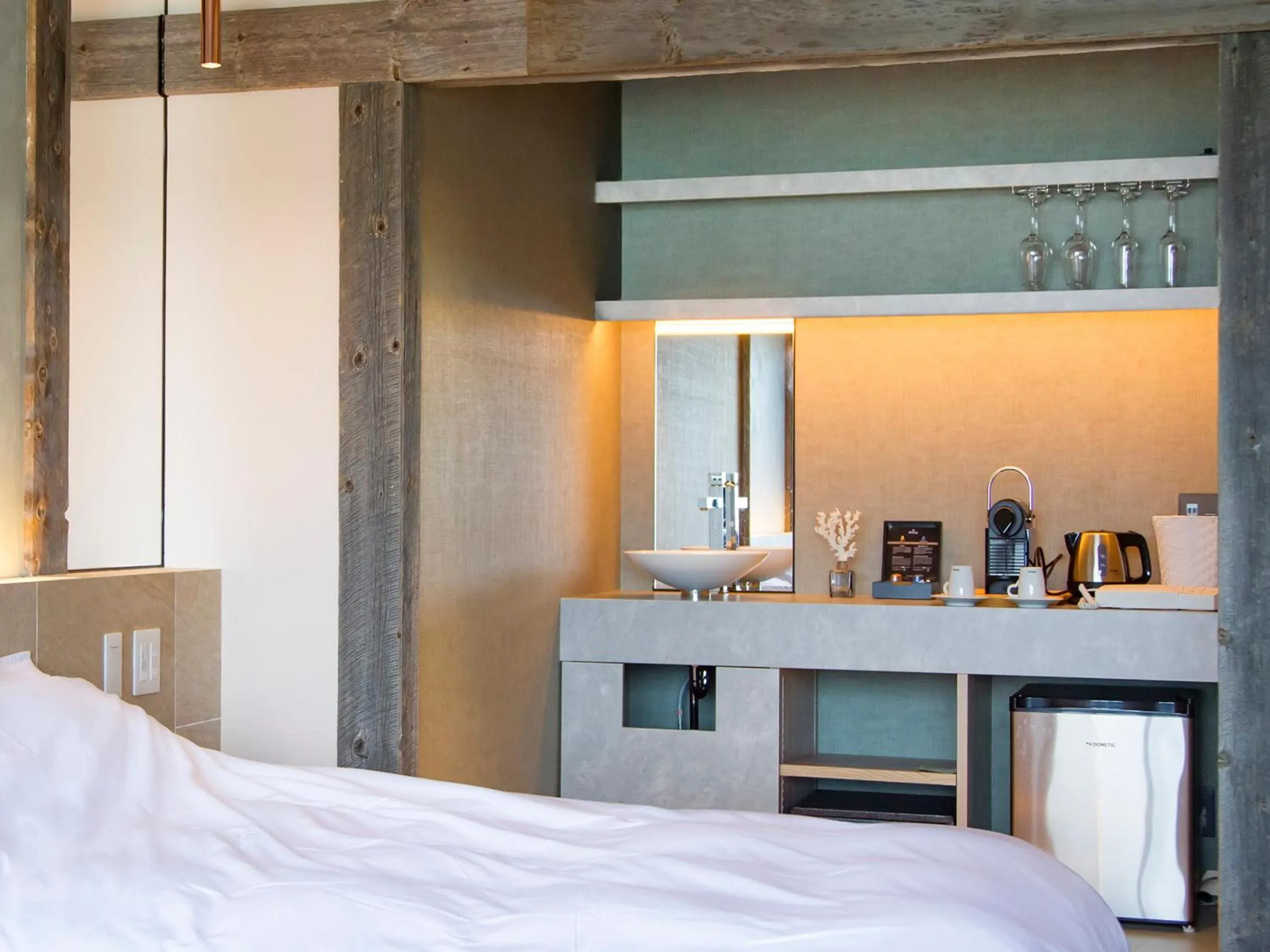 Bed in Kurofune Hotel