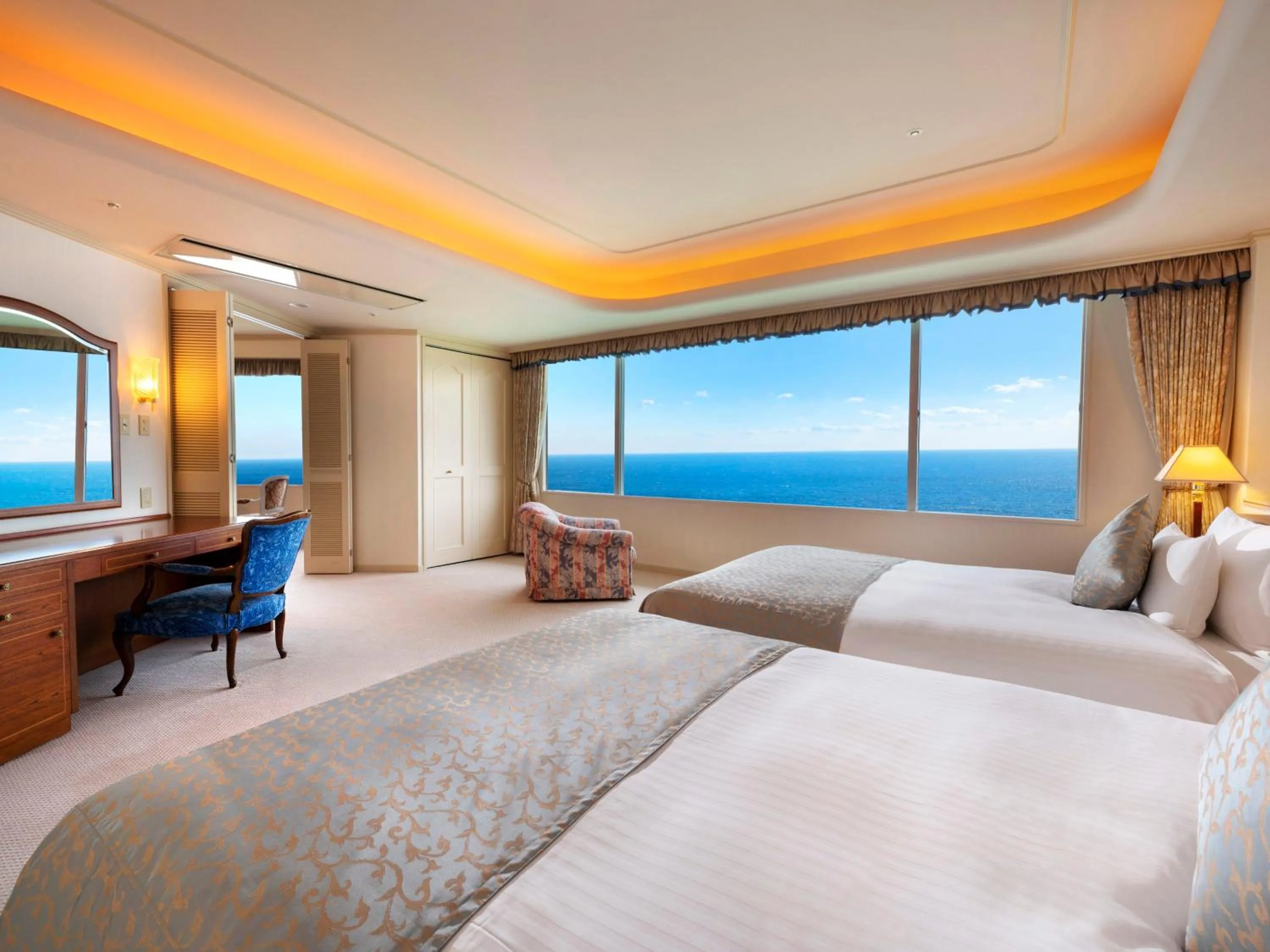 Bed in Hotel New Akao