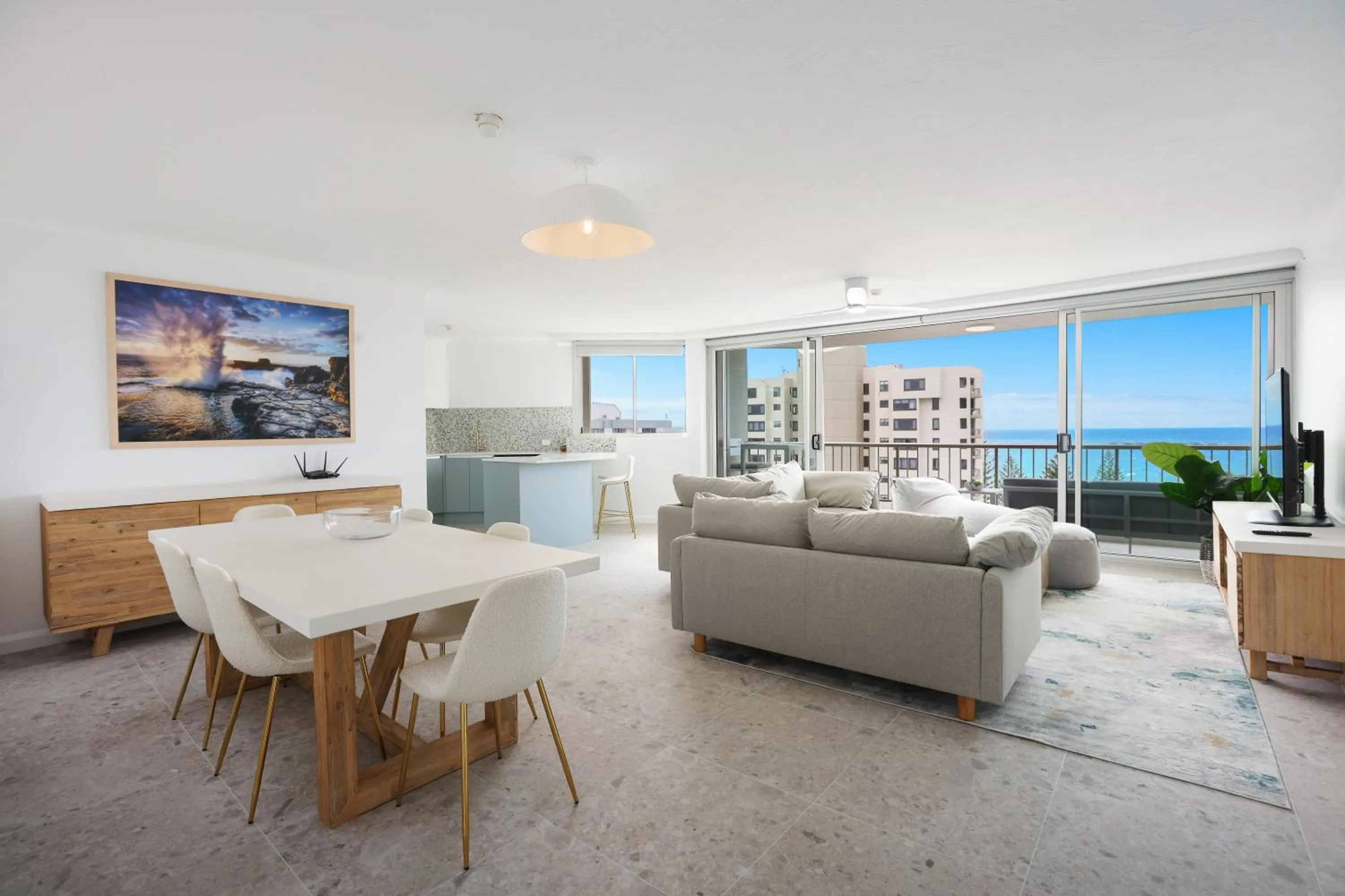 Living room in Rainbow Commodore Coolangatta