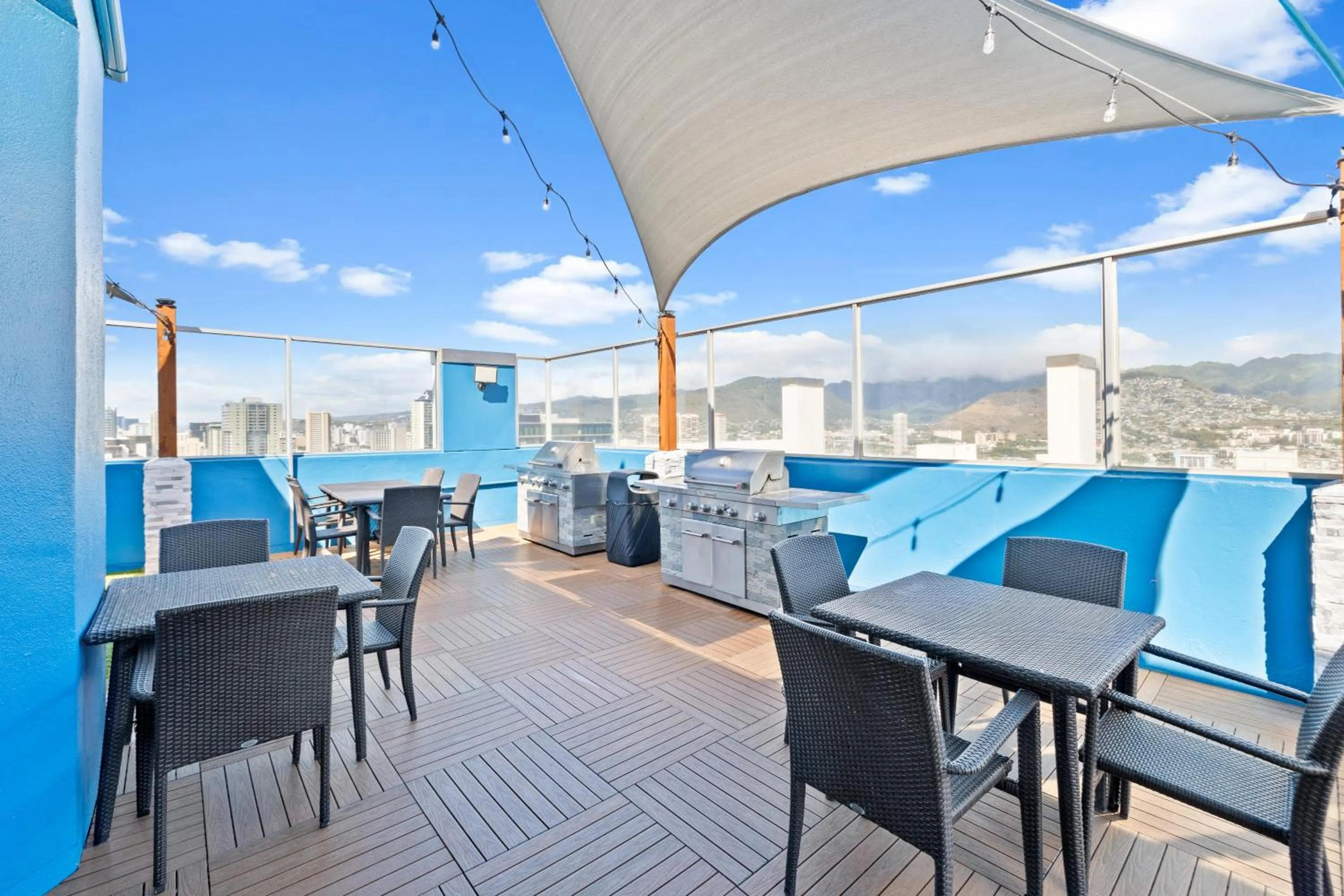 BBQ facilities in Ocean View Studio, Near Waikiki Beach