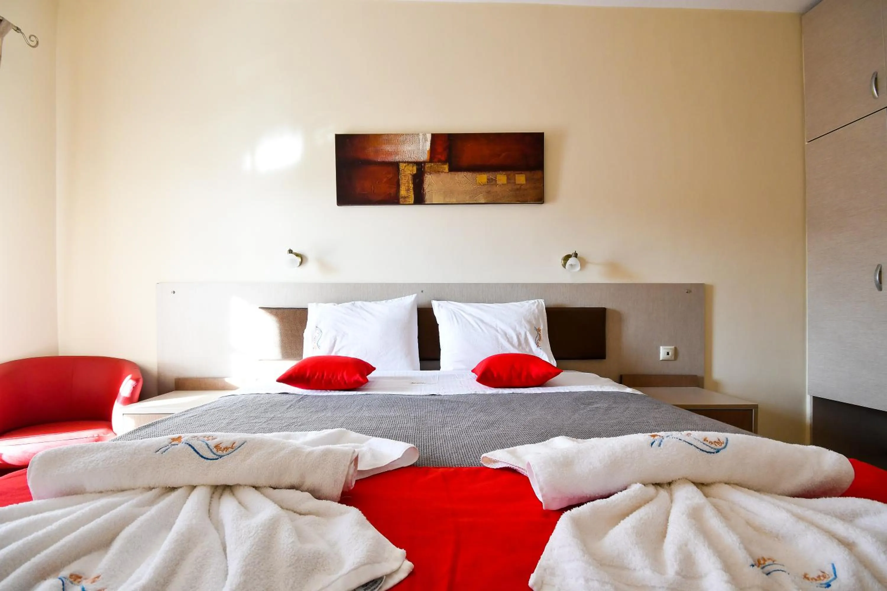 Bed in Avra Hotel