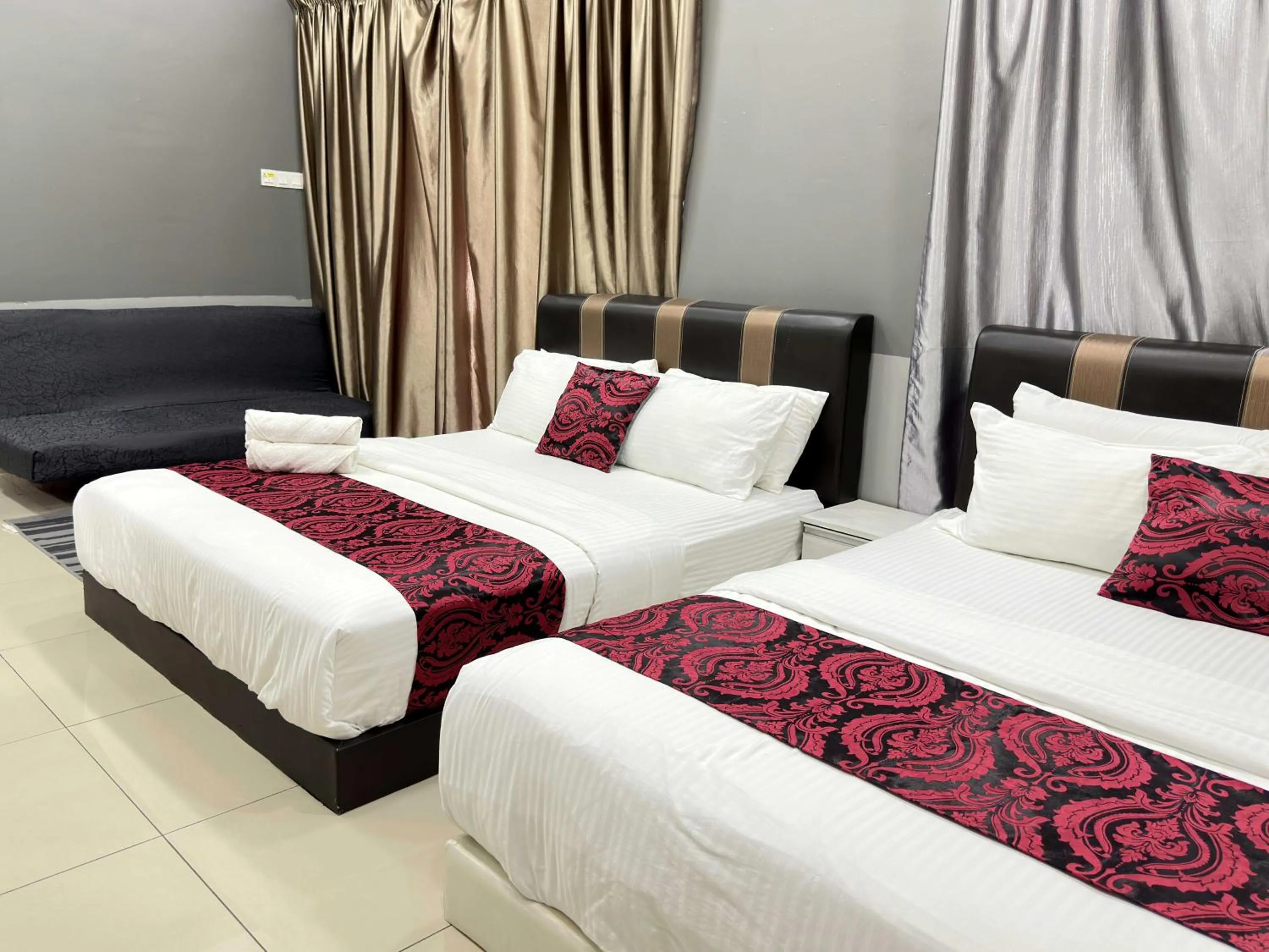 Bed in Cahaya Qaira Homestay @ D'Perdana Kota Bharu