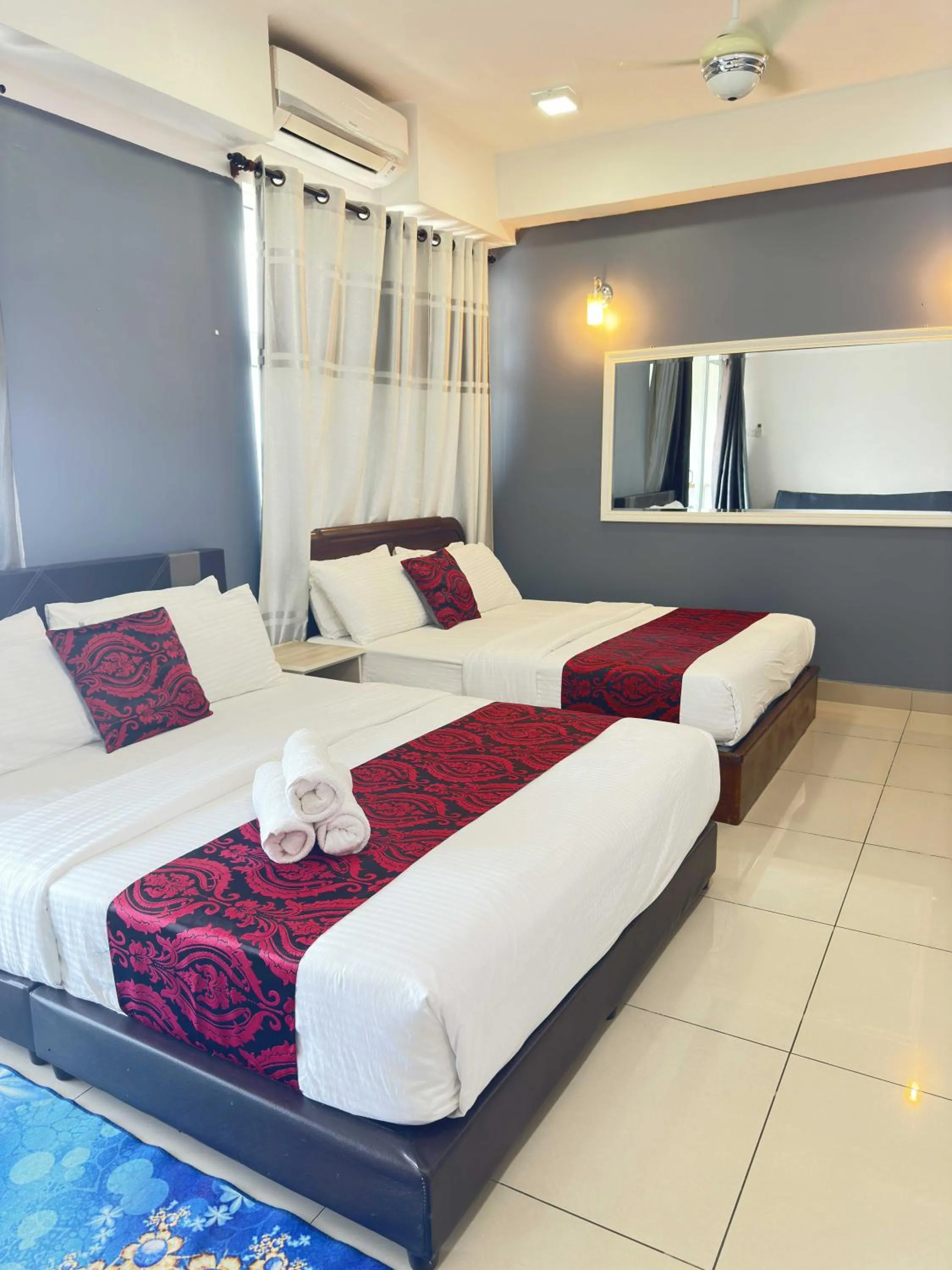 Bed in Cahaya Qaira Homestay @ D'Perdana Kota Bharu