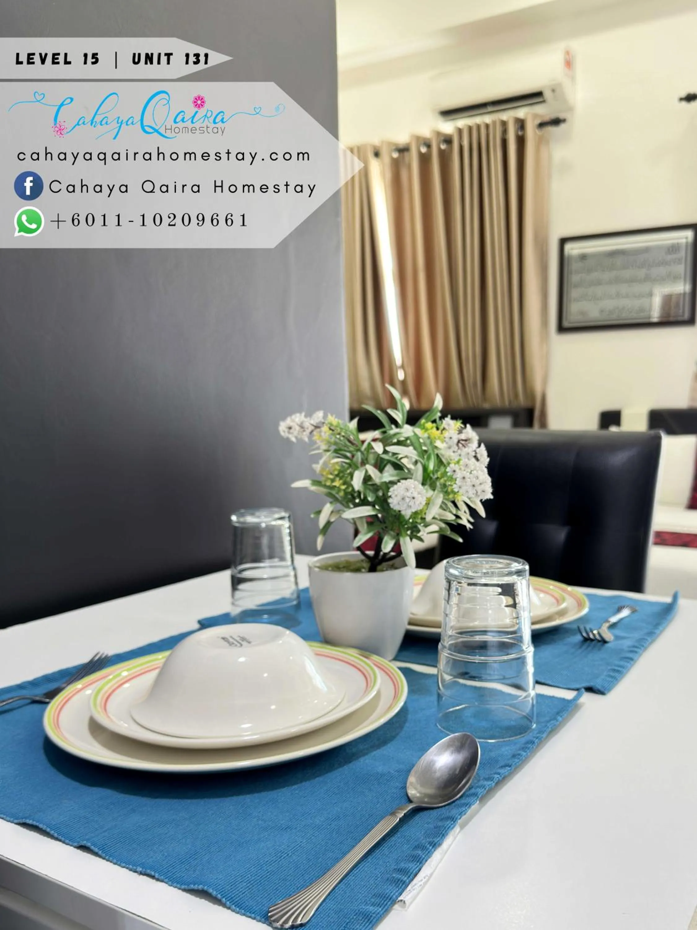 Dining area in Cahaya Qaira Homestay @ D'Perdana Kota Bharu