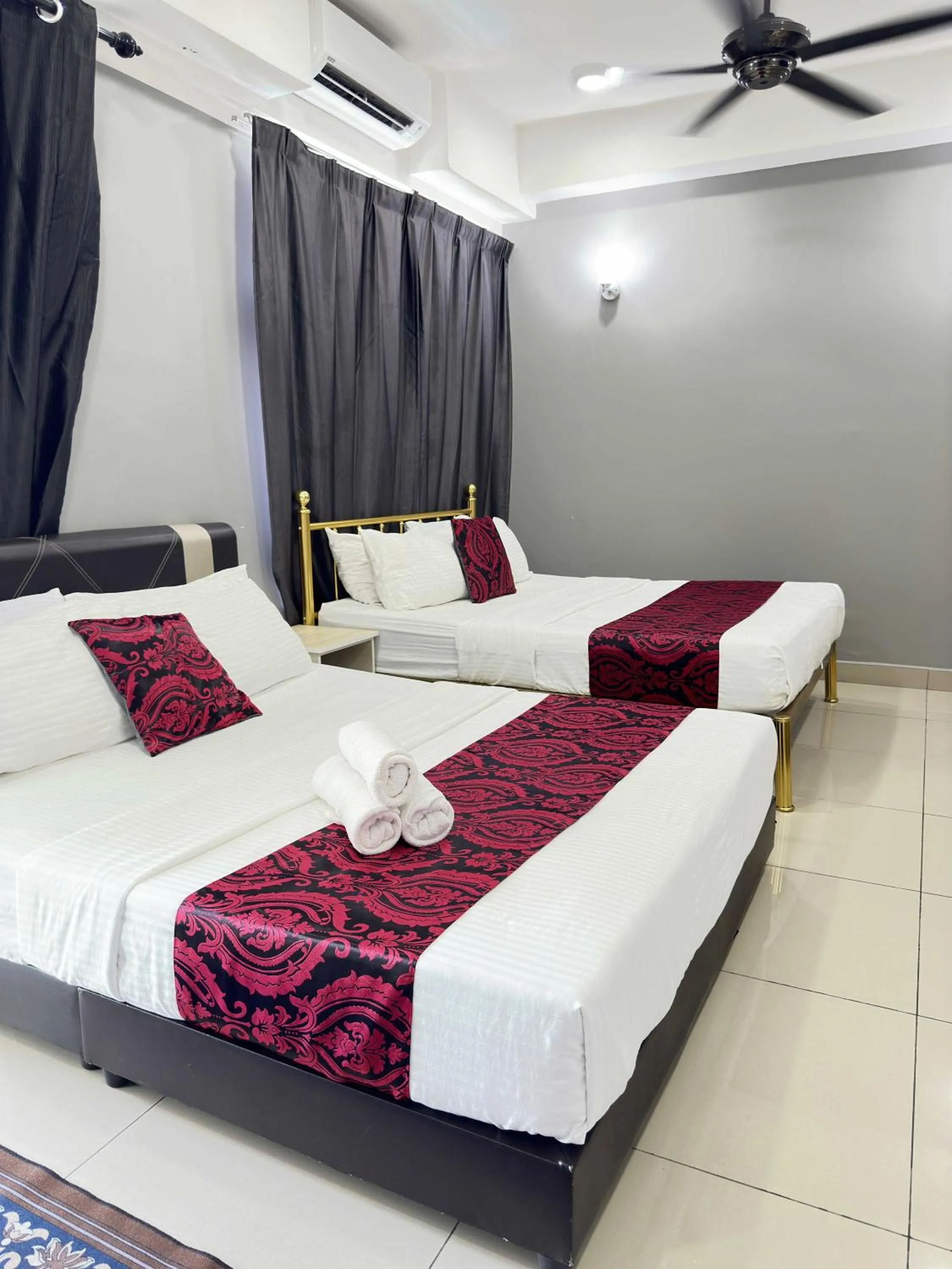 Bed in Cahaya Qaira Homestay @ D'Perdana Kota Bharu