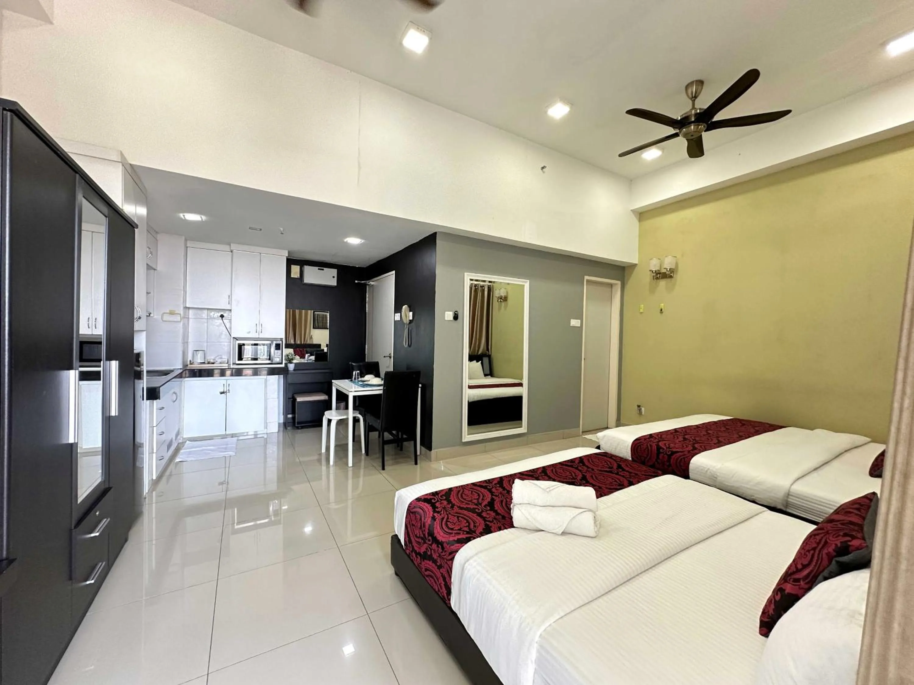 Photo of the whole room, Bed in Cahaya Qaira Homestay @ D'Perdana Kota Bharu