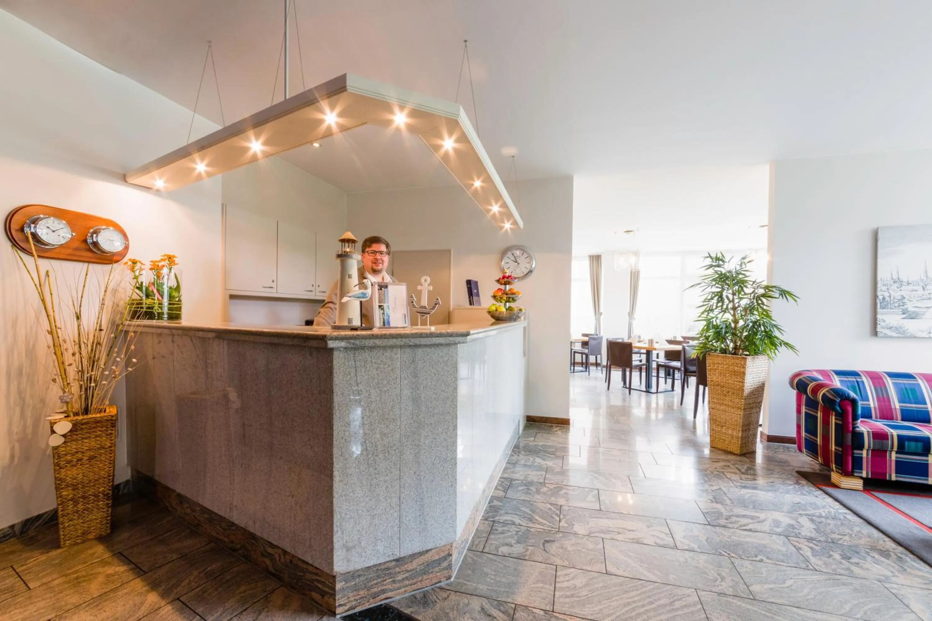 Lobby or reception in Michels Hanseatic Hotel Norderney