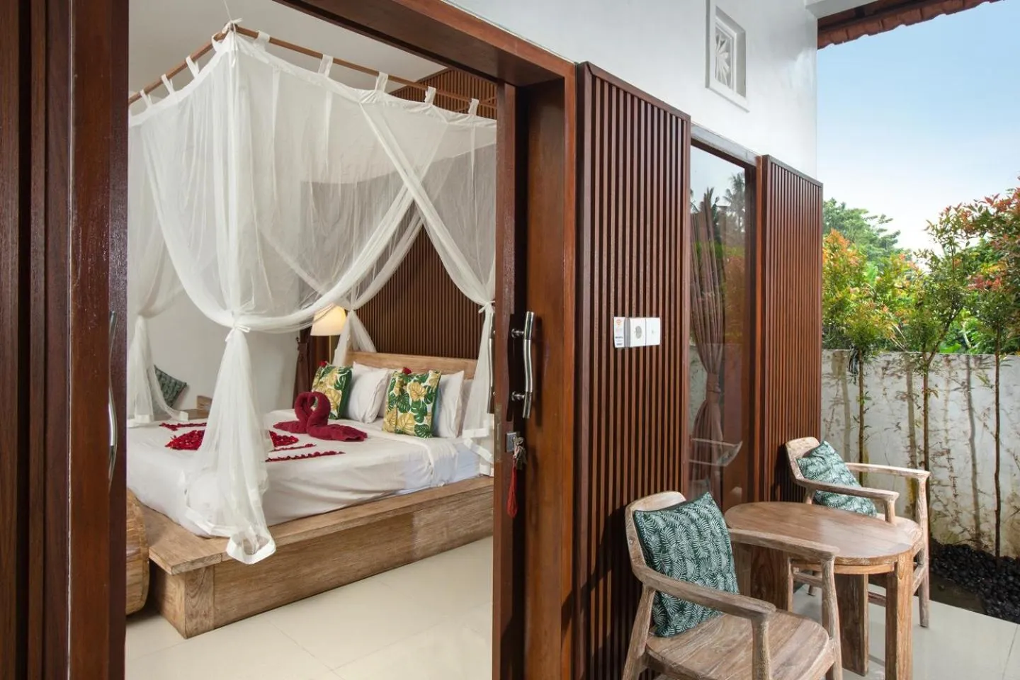 Balcony/Terrace, Bed in Tamyang Ubud Villas