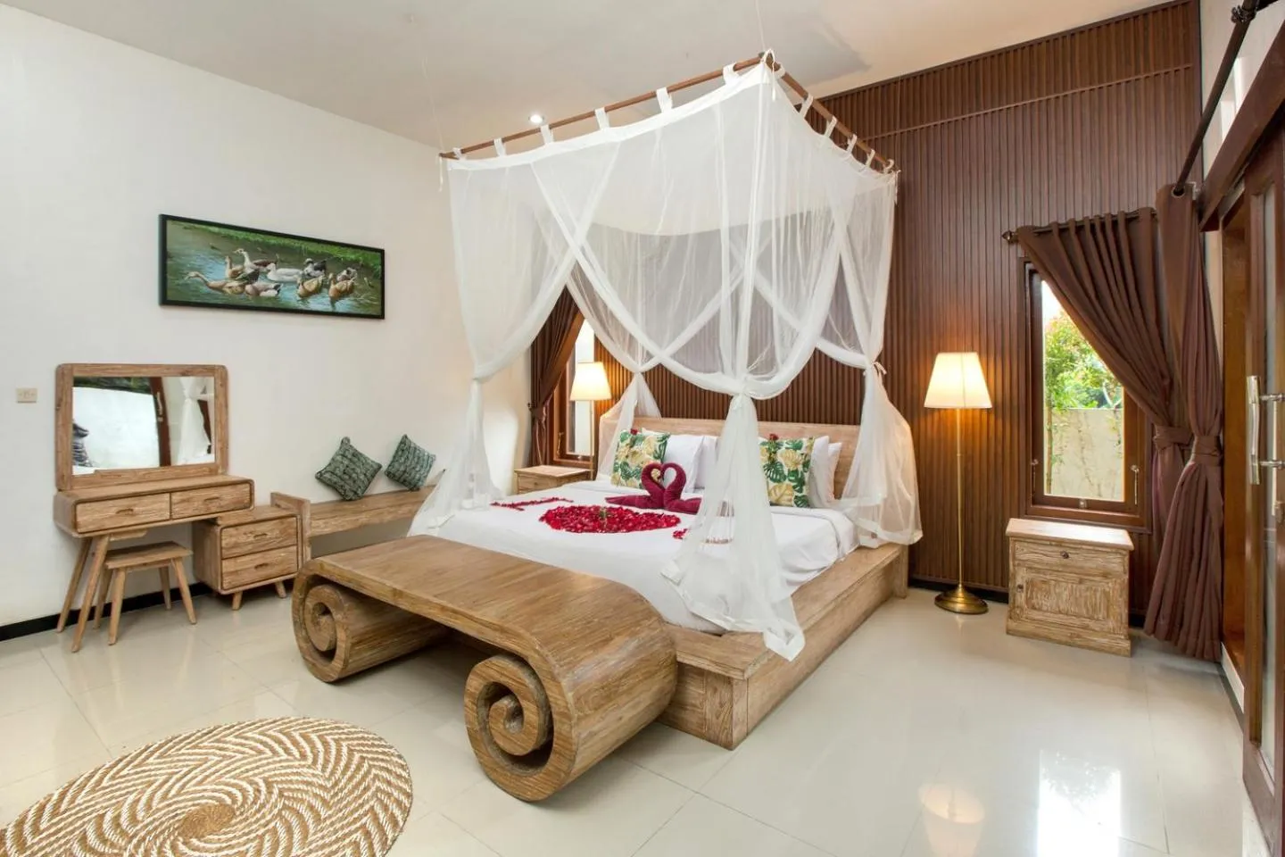 Bed in Tamyang Ubud Villas