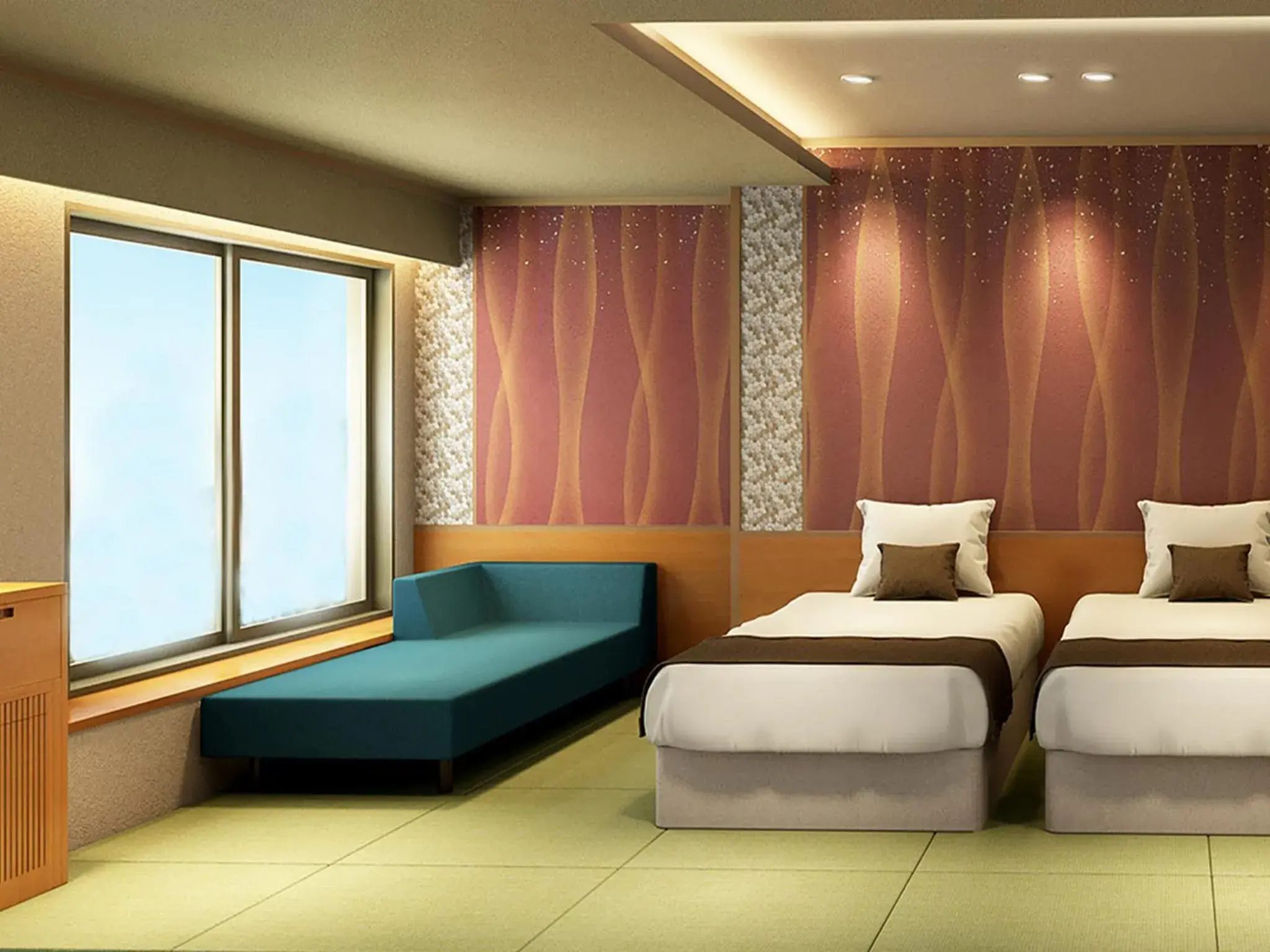 Standard Twin Room with Mountain View in Hakonenomori Okada Standard Twin Room with Mountain View in Hakonenomori Okada