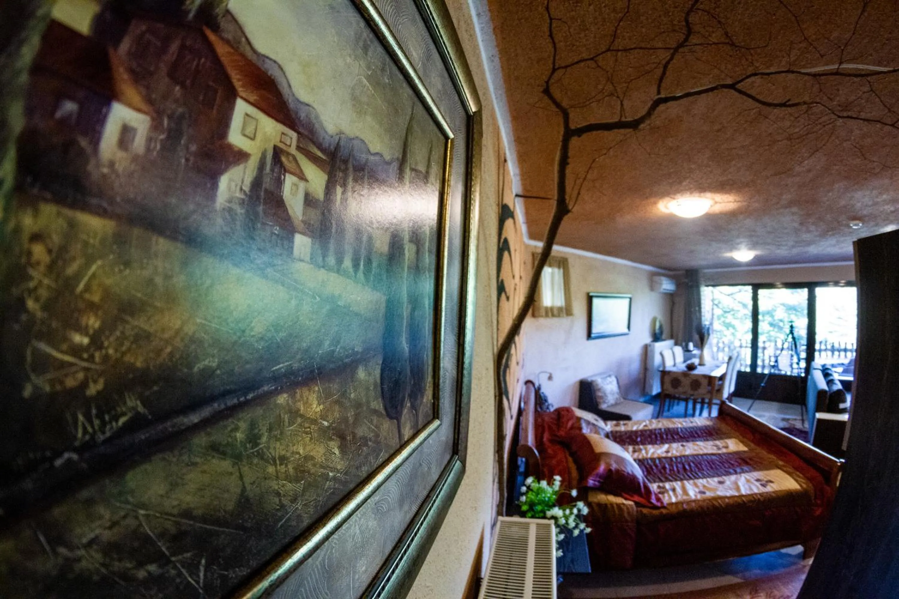 Bed in La Moara Boutique Hotel