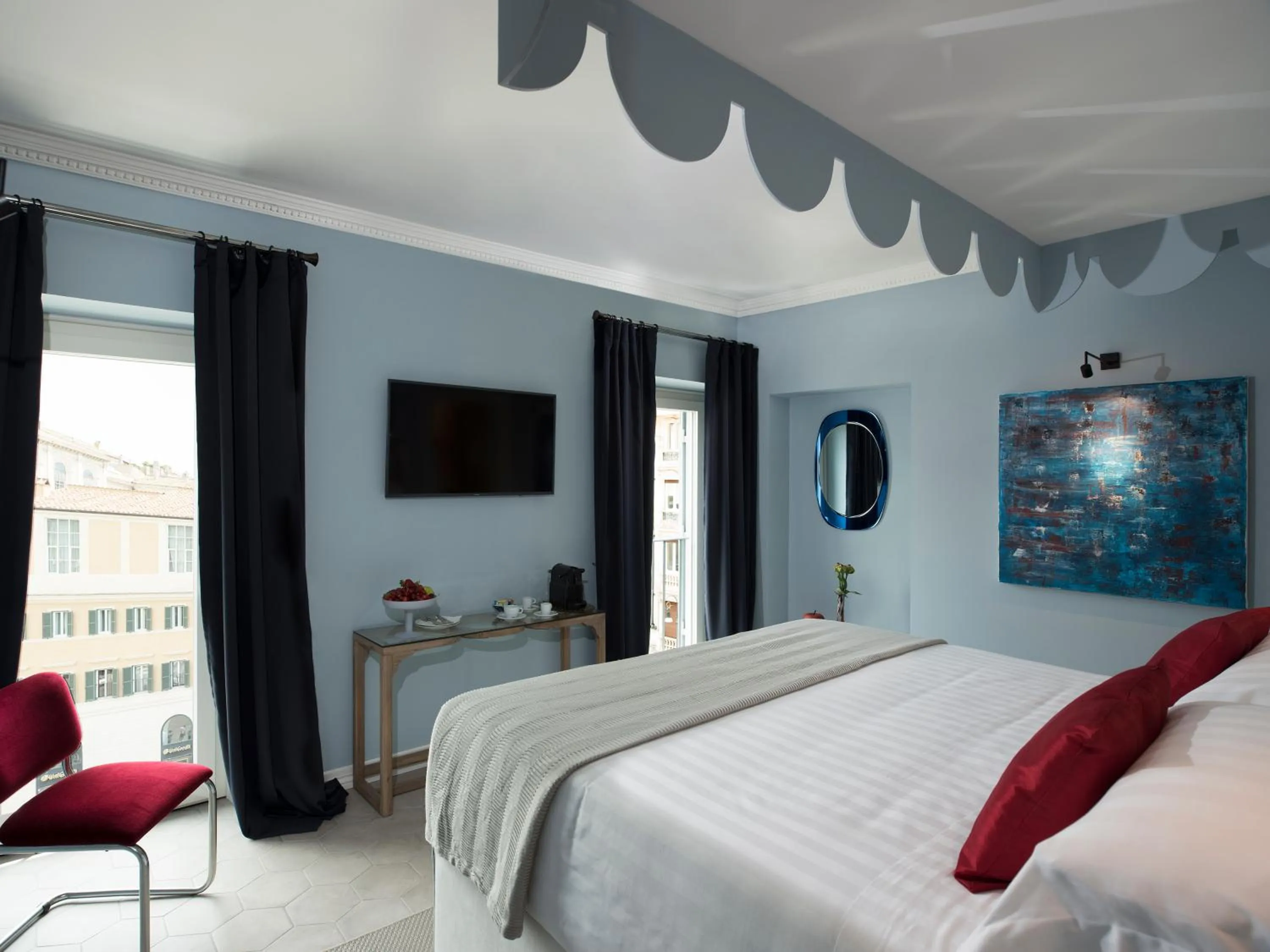 Photo of the whole room, Bed in Palazzo Caruso