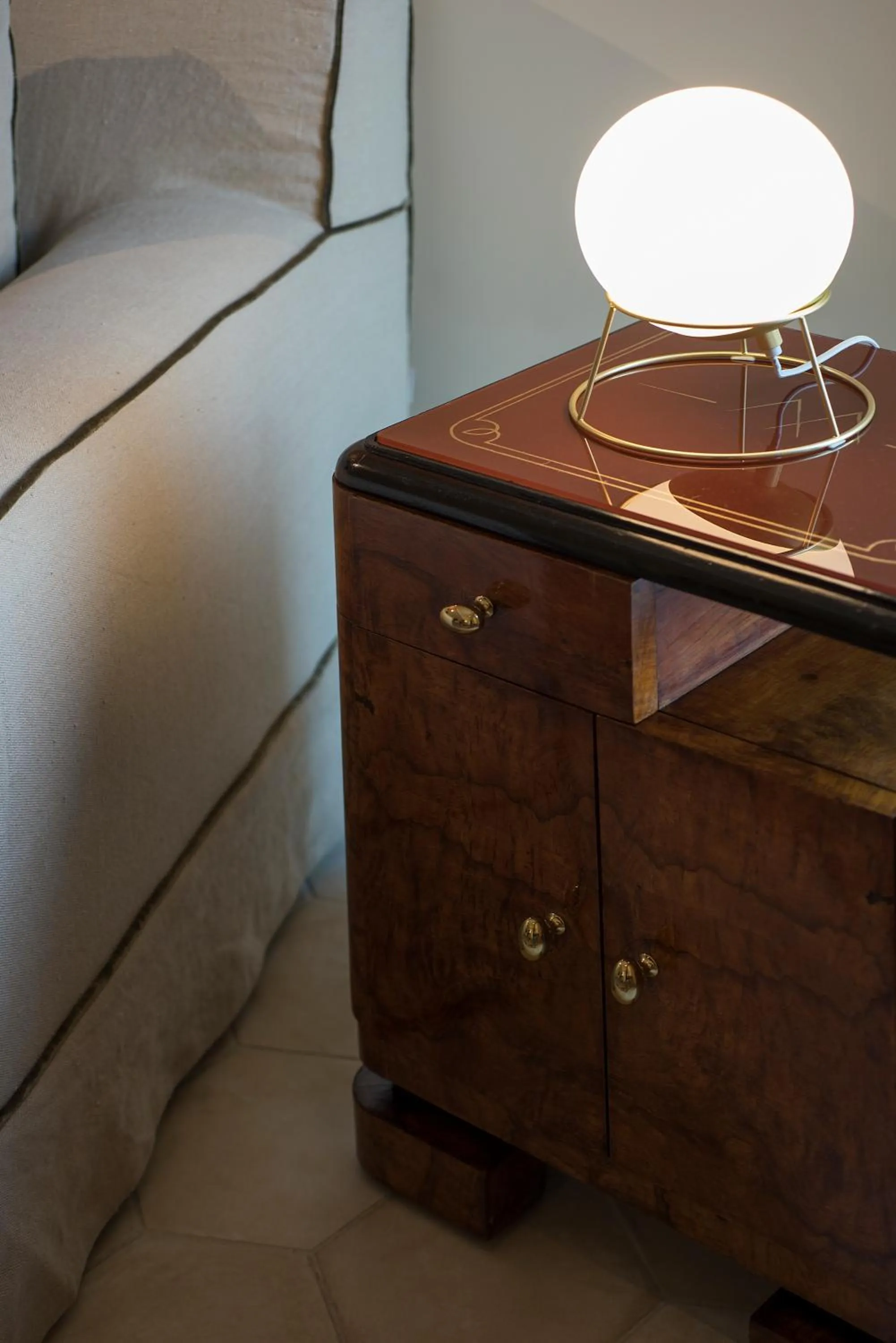 Decorative detail, Bed in Palazzo Caruso