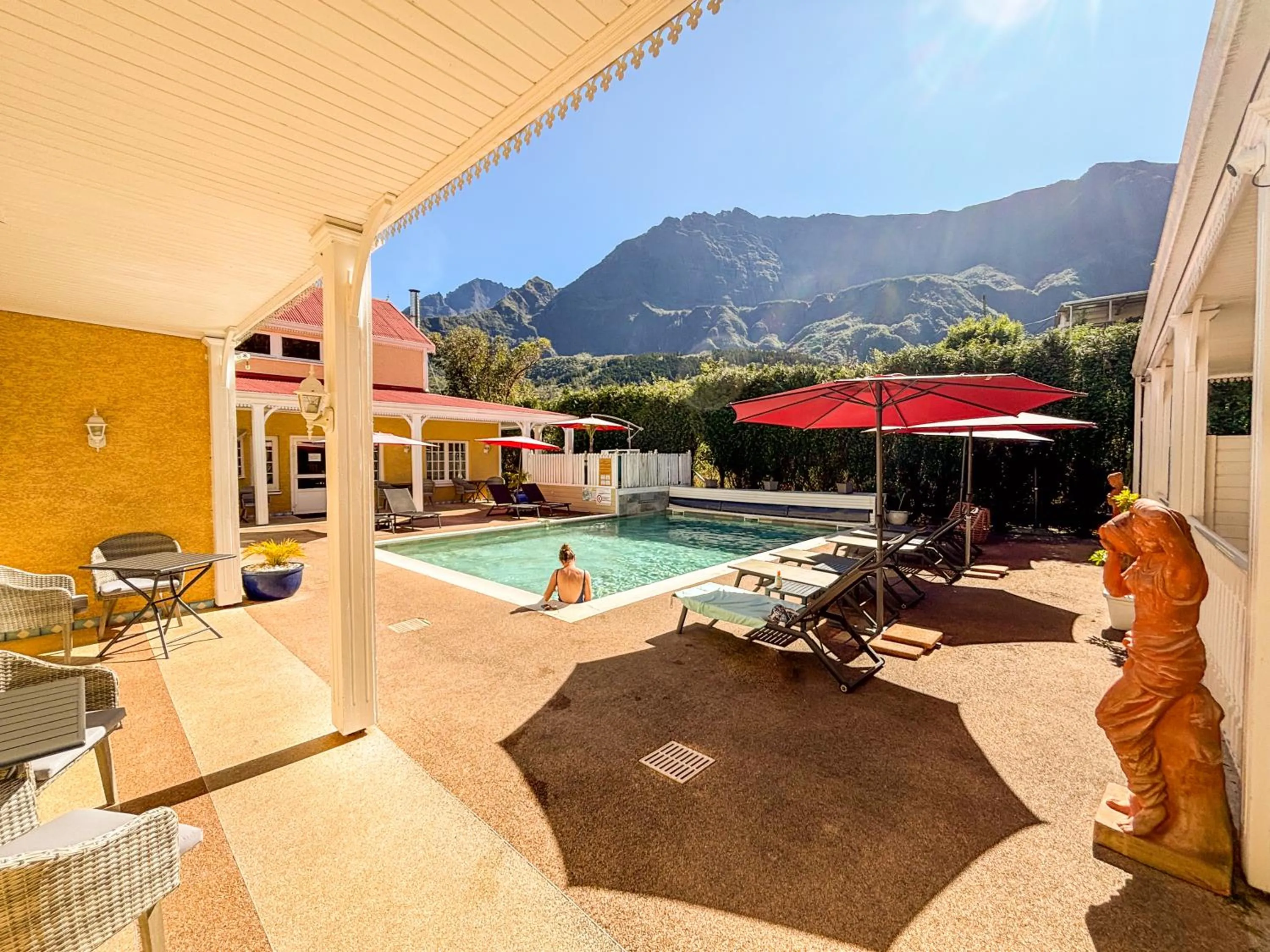 Patio in Hotel Le Cilaos