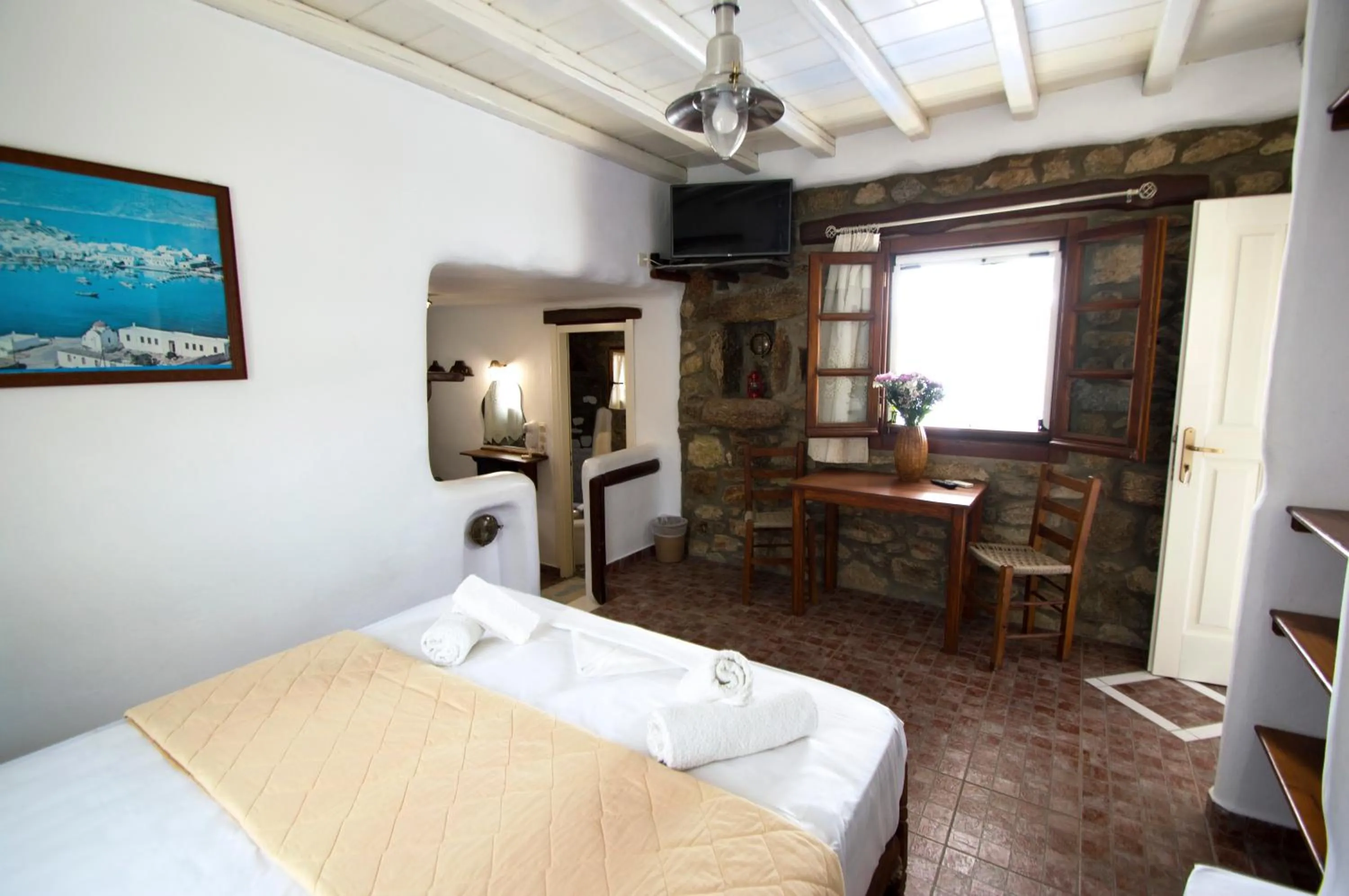 Bed in Alexandros Mykonos