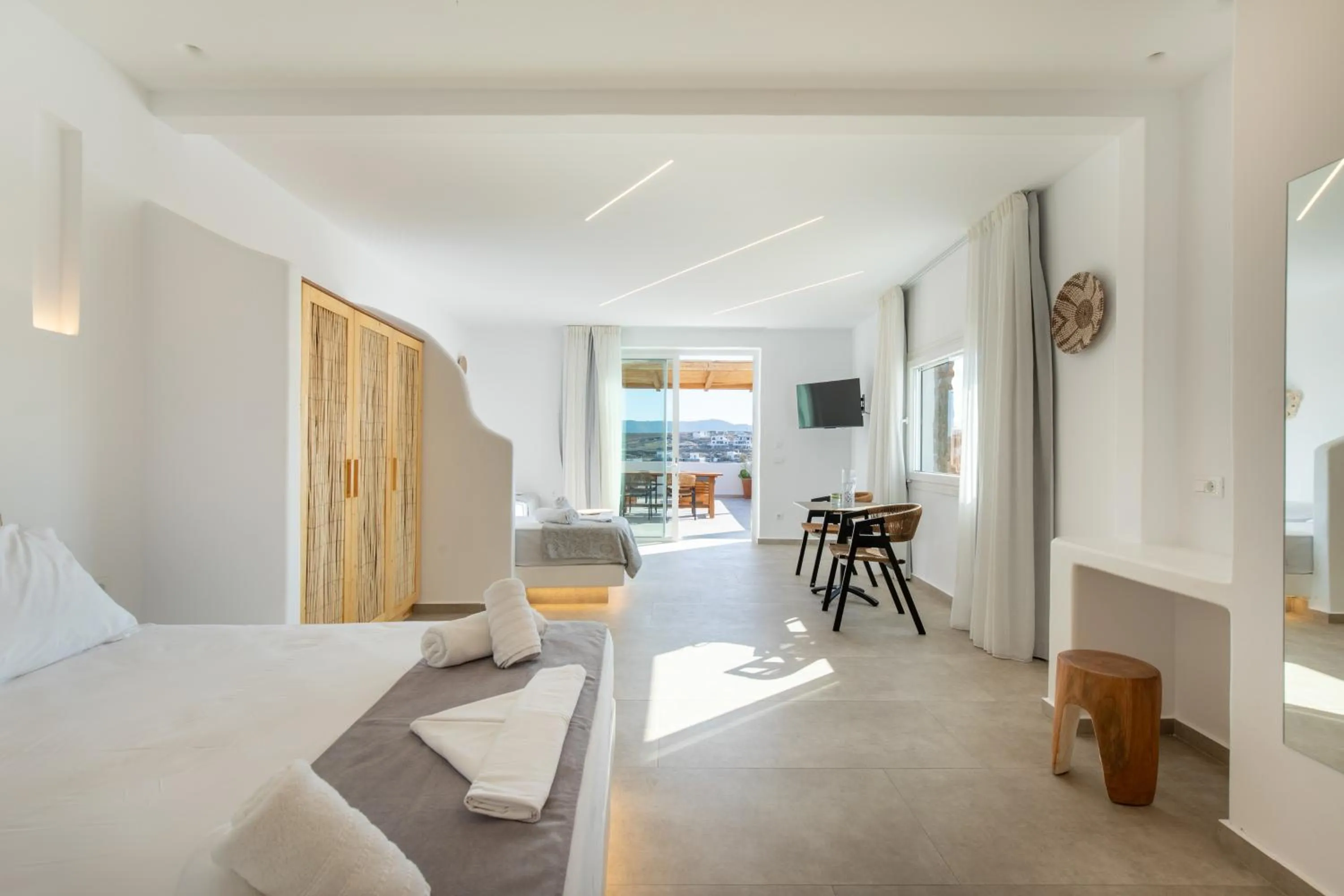 Bed in Alexandros Mykonos