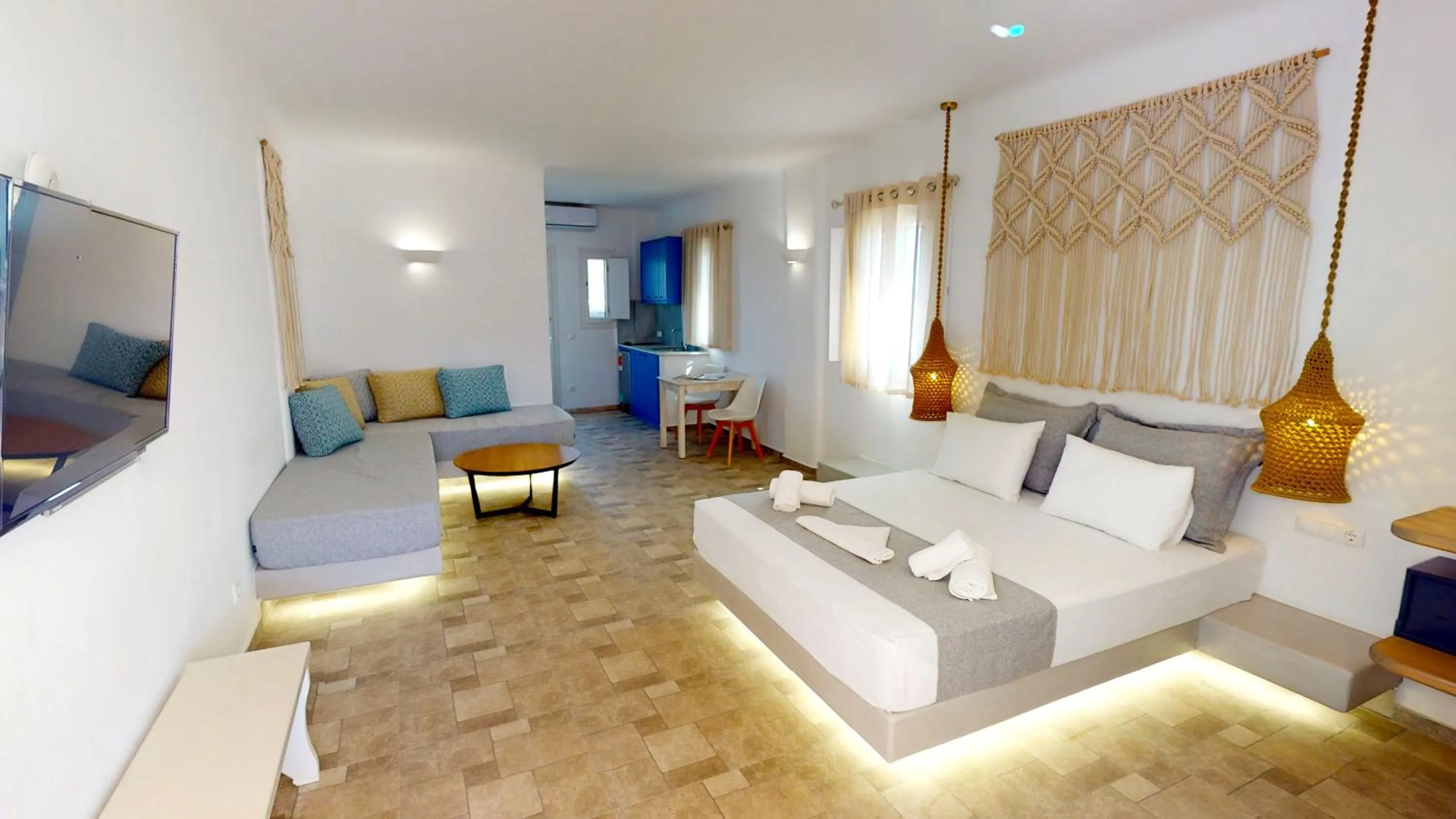 Bed in Alexandros Mykonos