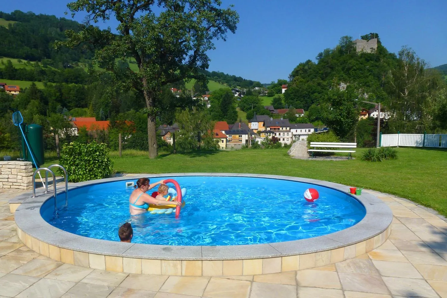 Pool view in Gasthof Blasl