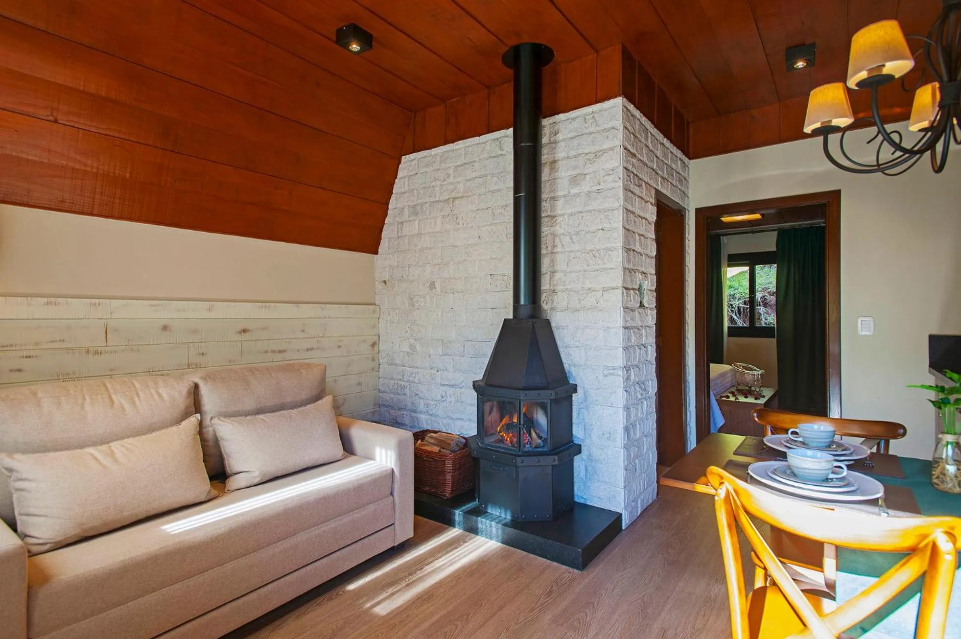 Living room in Hotel Fioreze Chalés