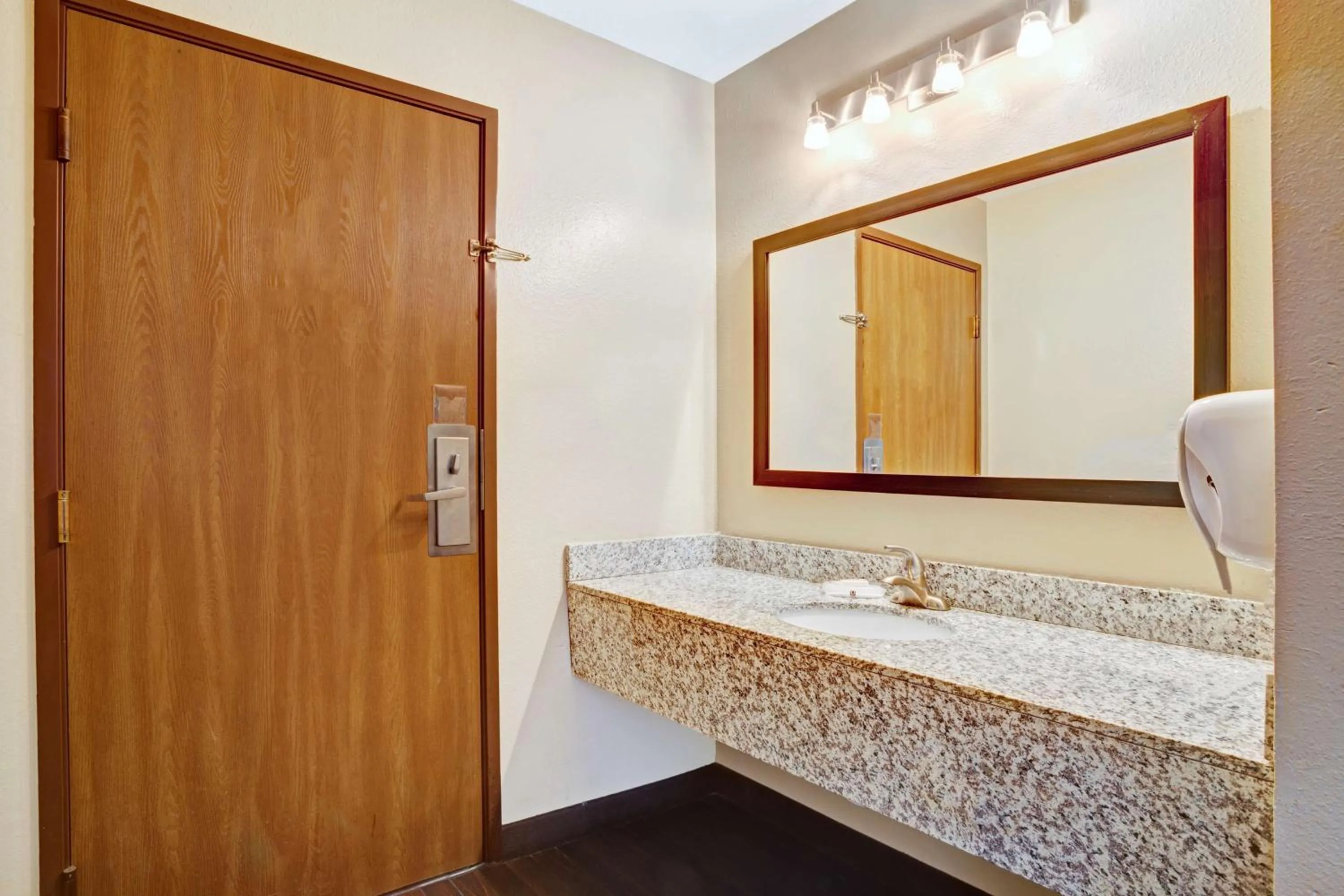 Bathroom in Super 8 by Wyndham Louisville Airport