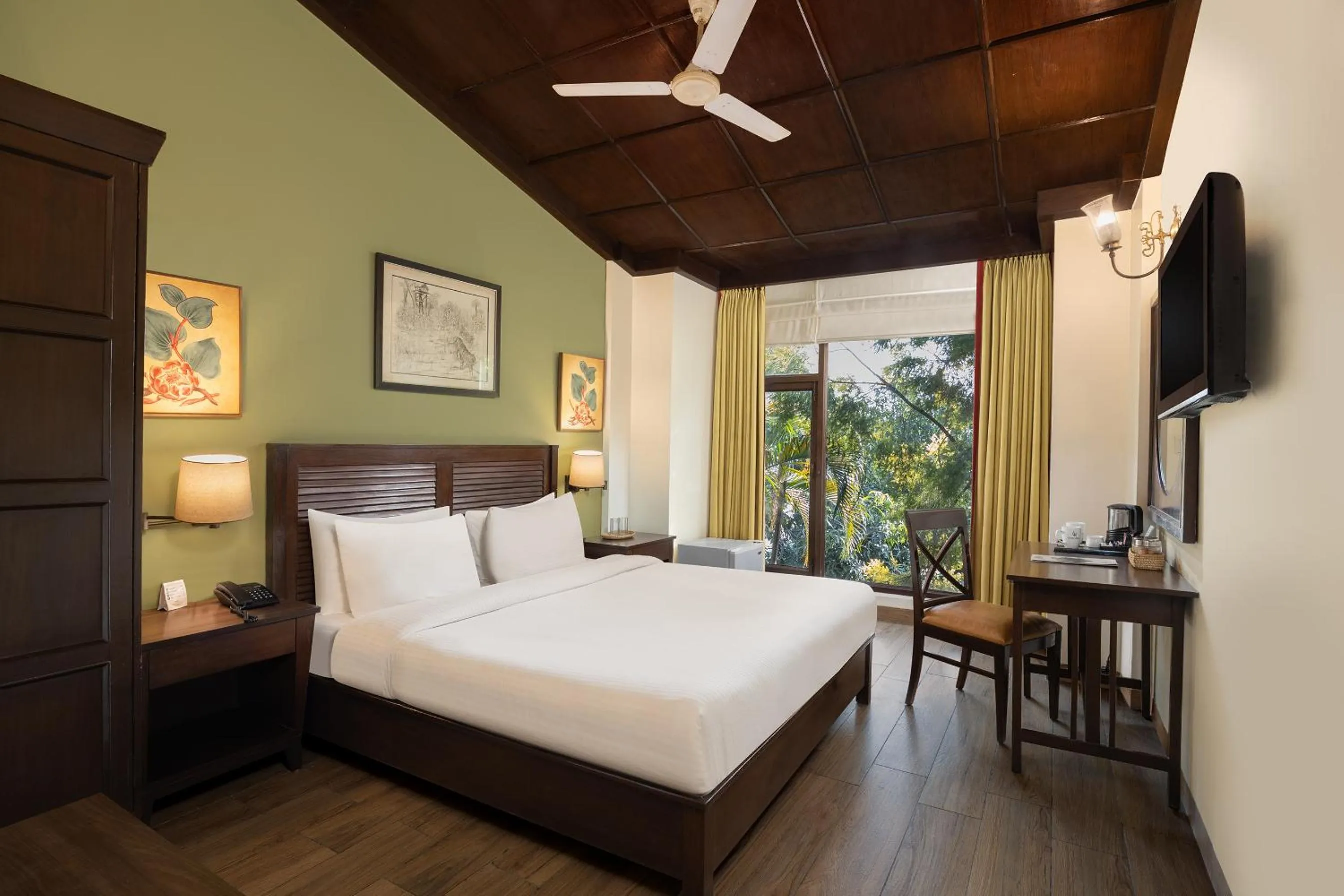 Bedroom, Bed in The Riverview Retreat Corbett by Leisure Hotels