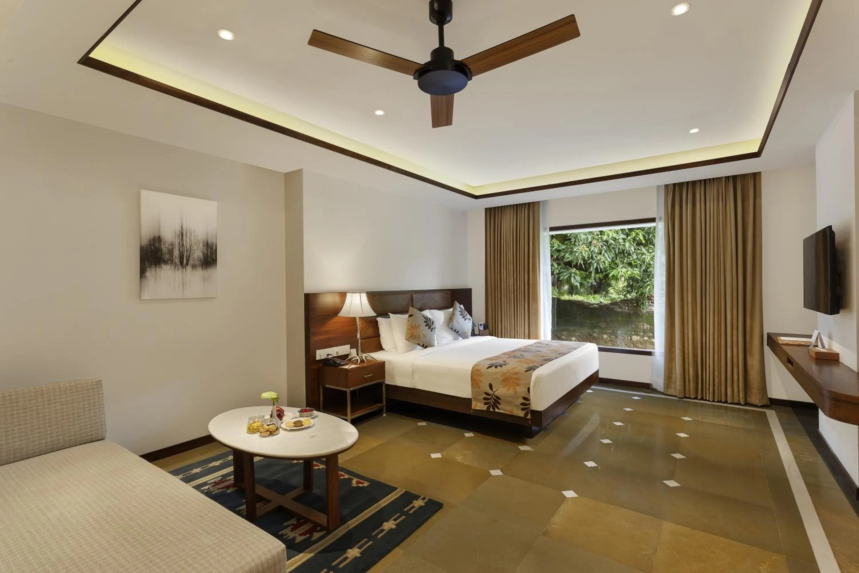 Photo of the whole room, Bed in The Riverview Retreat Corbett by Leisure Hotels